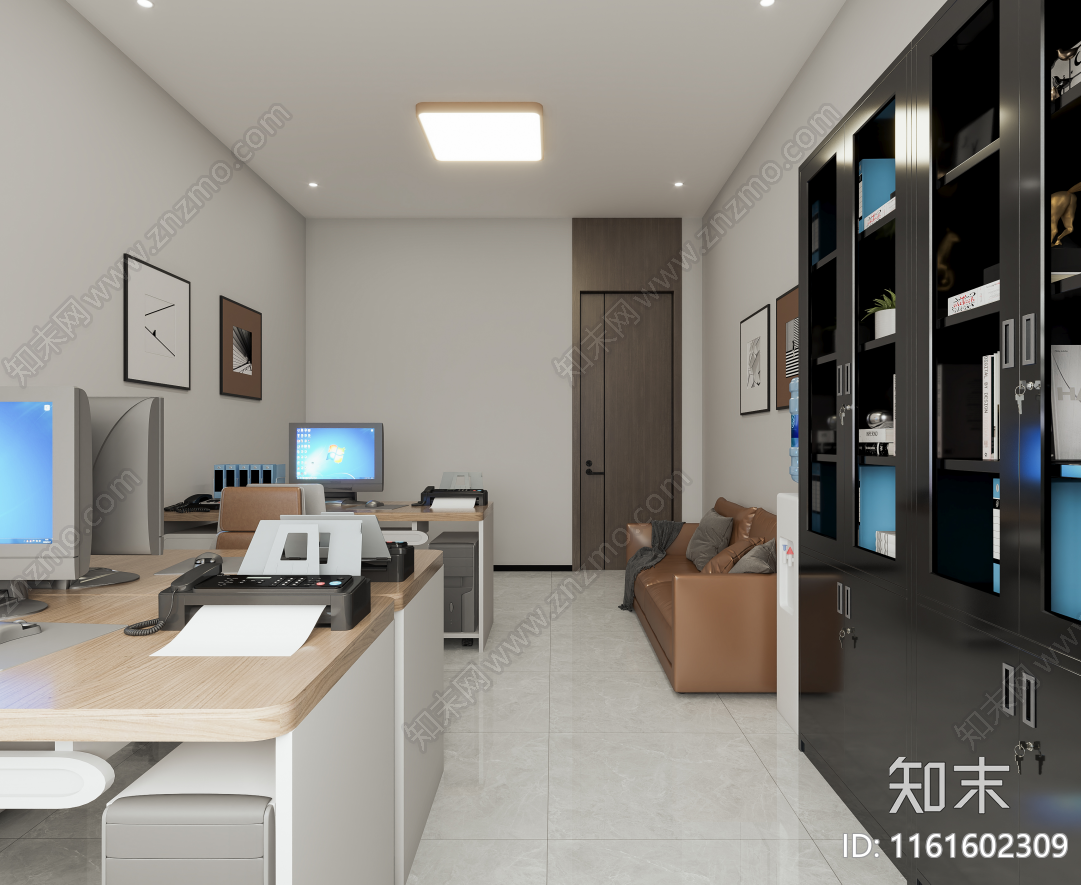 现代两层办公室cad施工图下载【ID:1161602309】