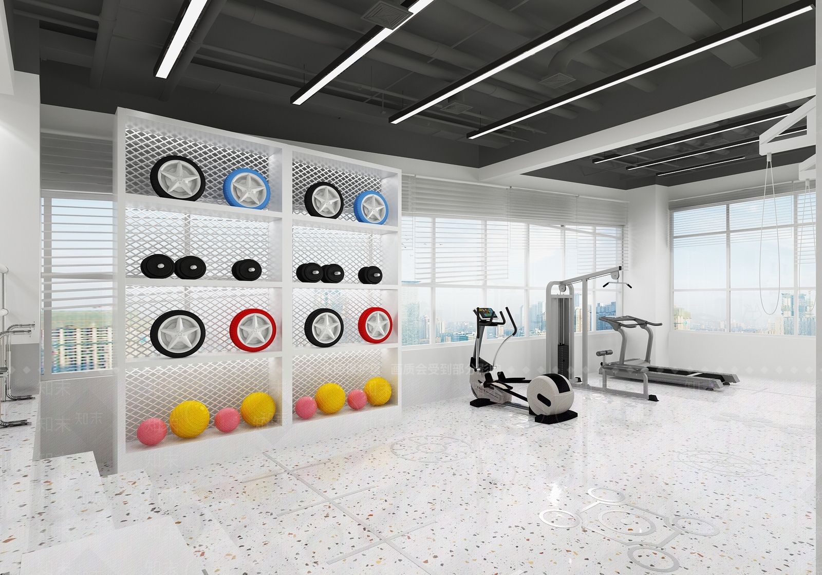 现代健身房3D模型下载【ID:1161604636】