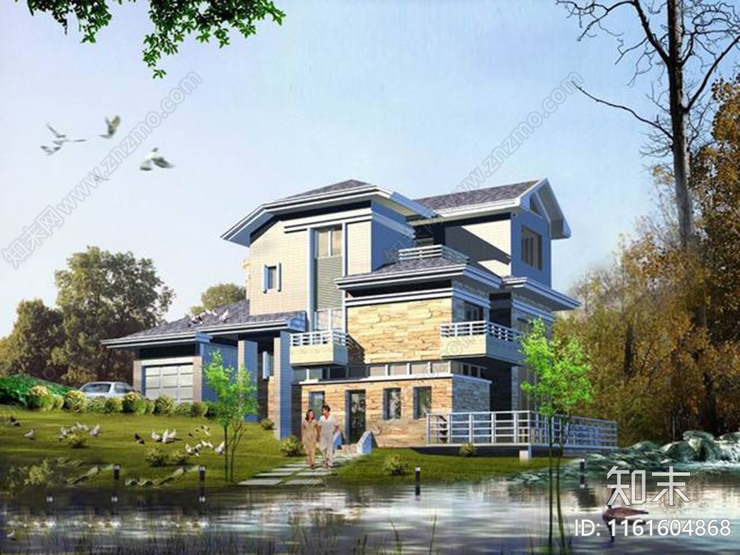 高低阶梯别墅建筑施工图下载【ID:1161604868】