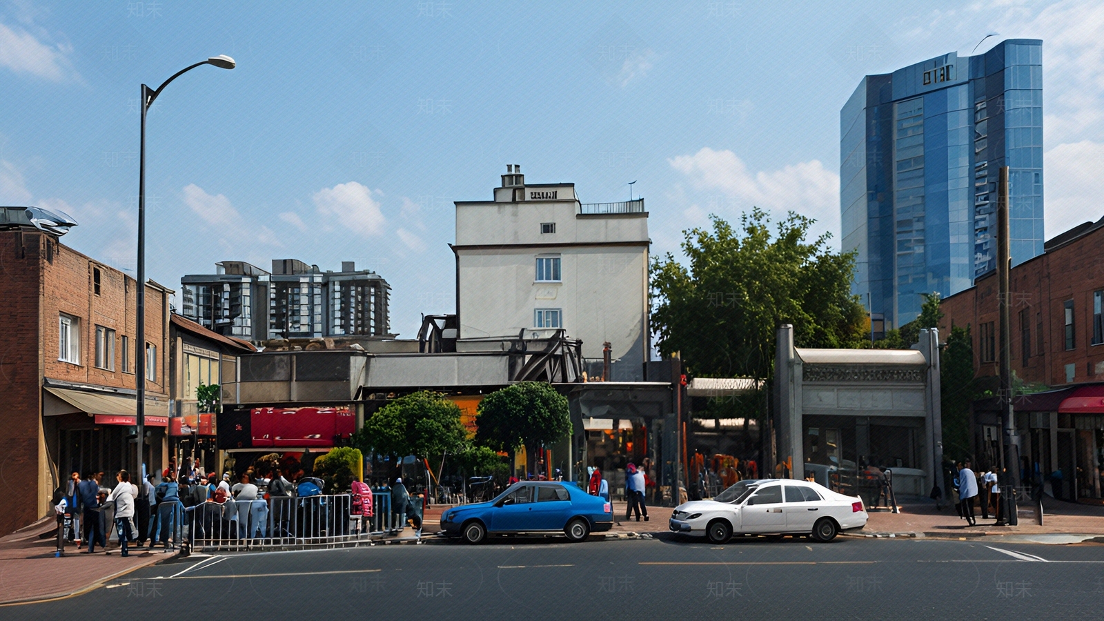 街道公路外景高楼商业街贴图下载【ID:1161610284】