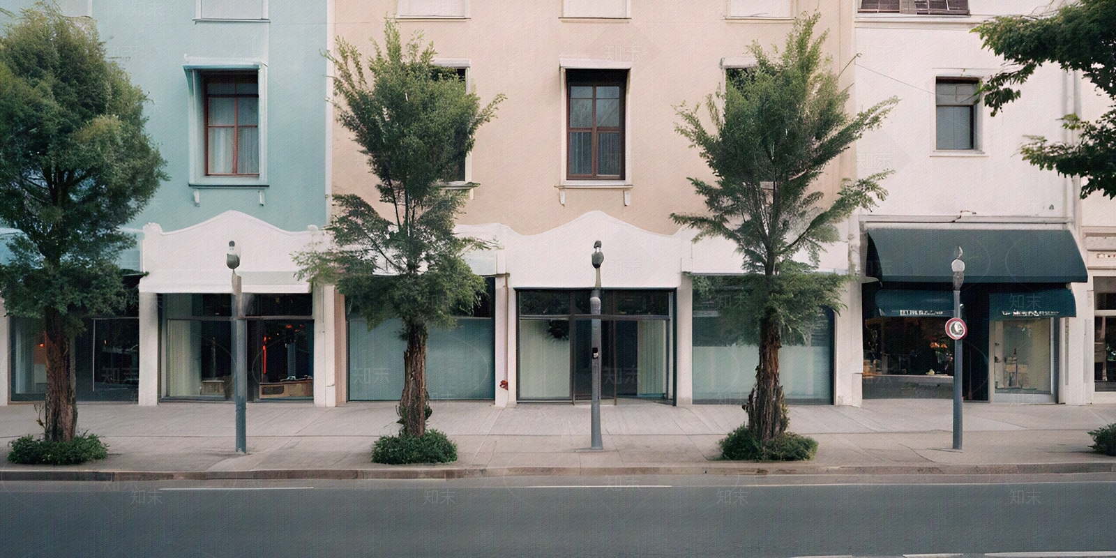 唯美街道外景窗户外景贴图下载【ID:1161613079】