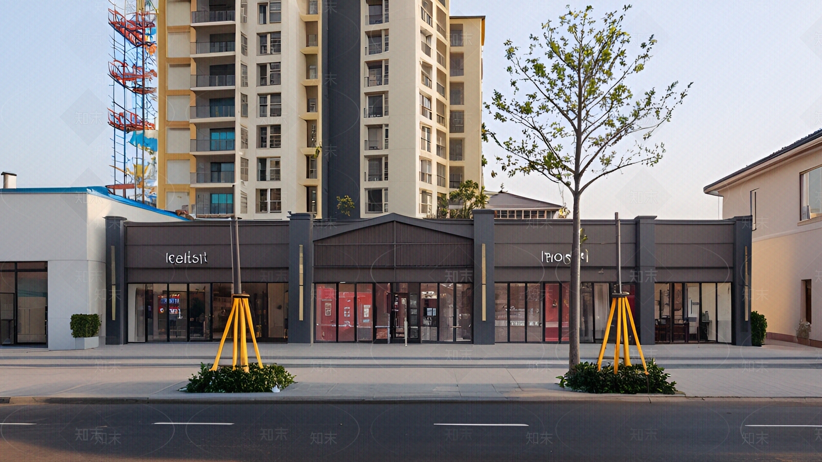 街道外景窗户外景贴图下载【ID:1161613474】