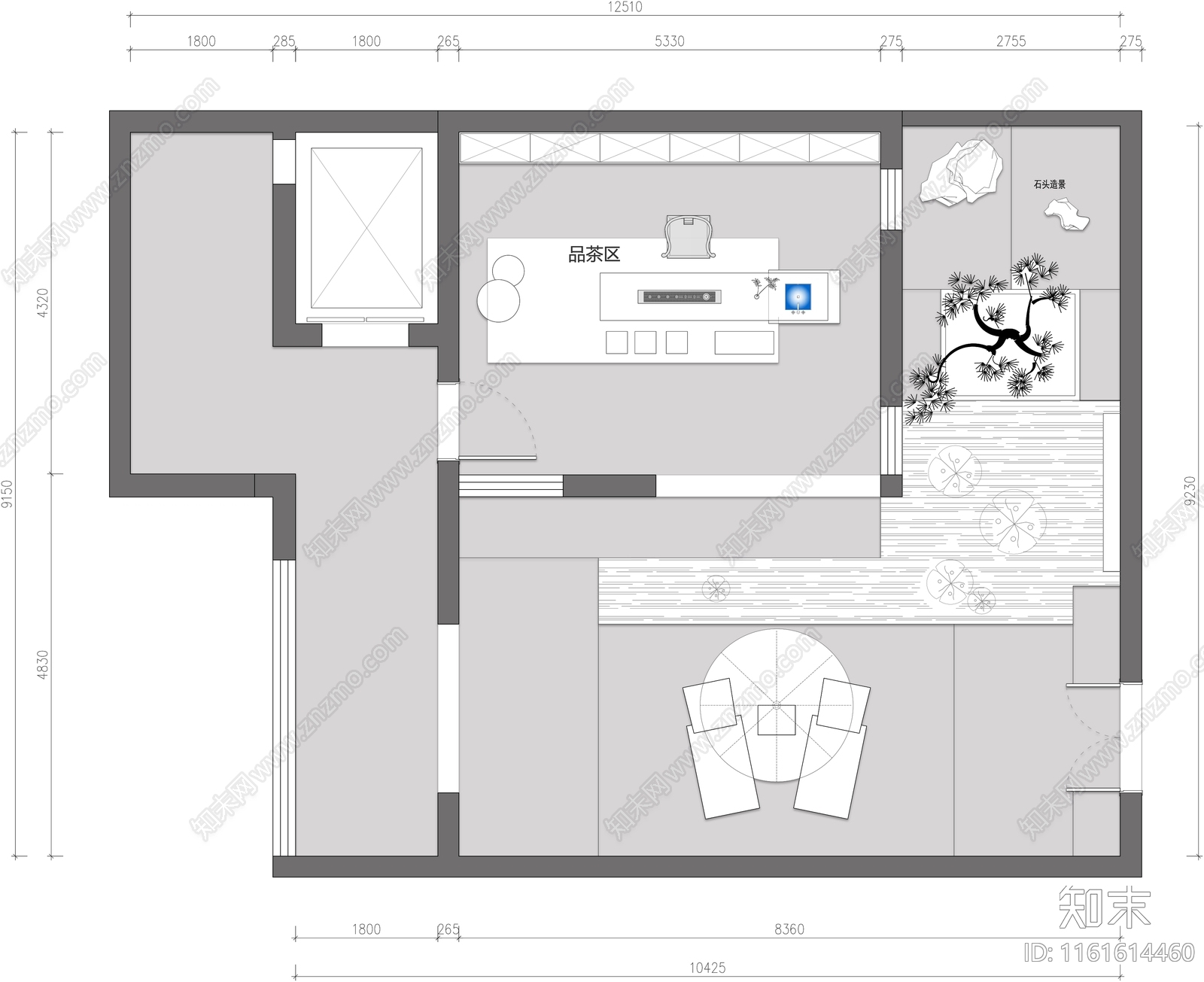 别墅庭院屋顶平面布置图施工图下载【ID:1161614460】