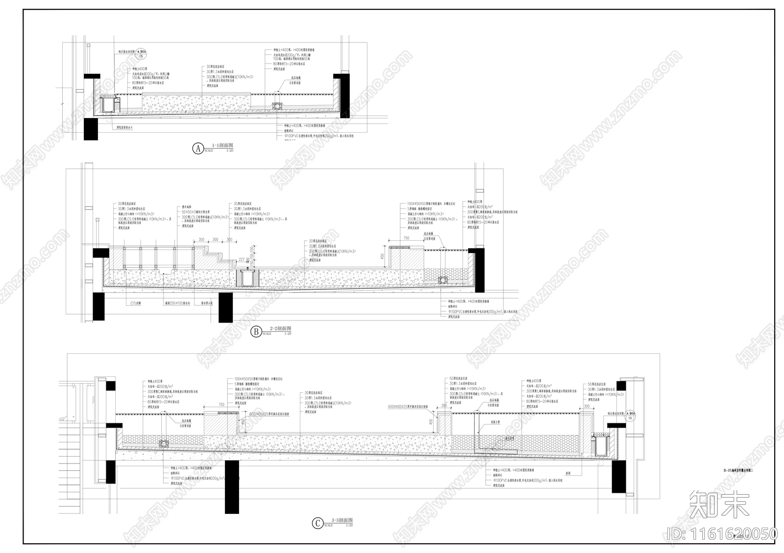 建筑屋顶花园露台景观做法详图施工图下载【ID:1161620050】