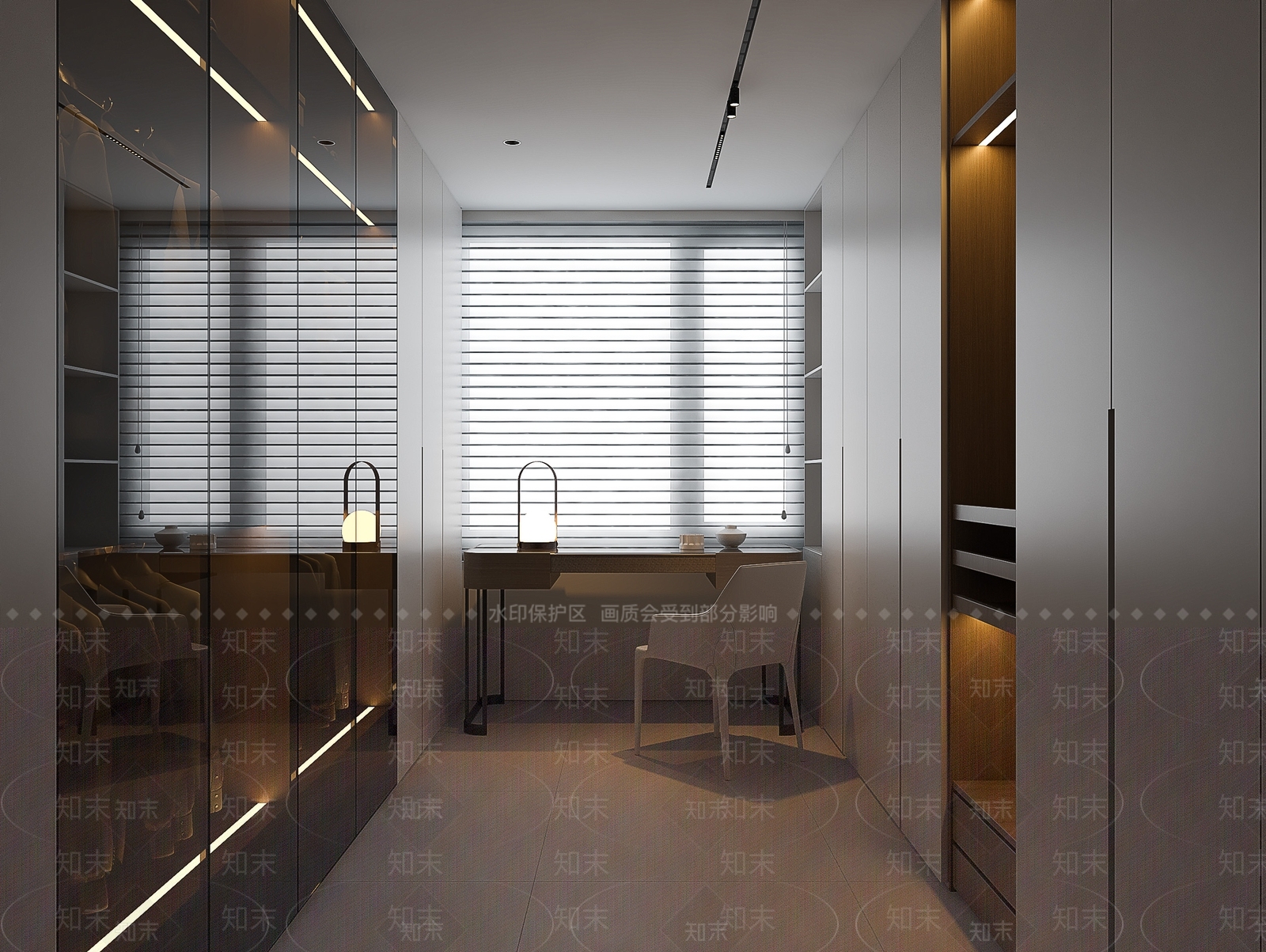 现代衣帽间3D模型下载【ID:1161621482】
