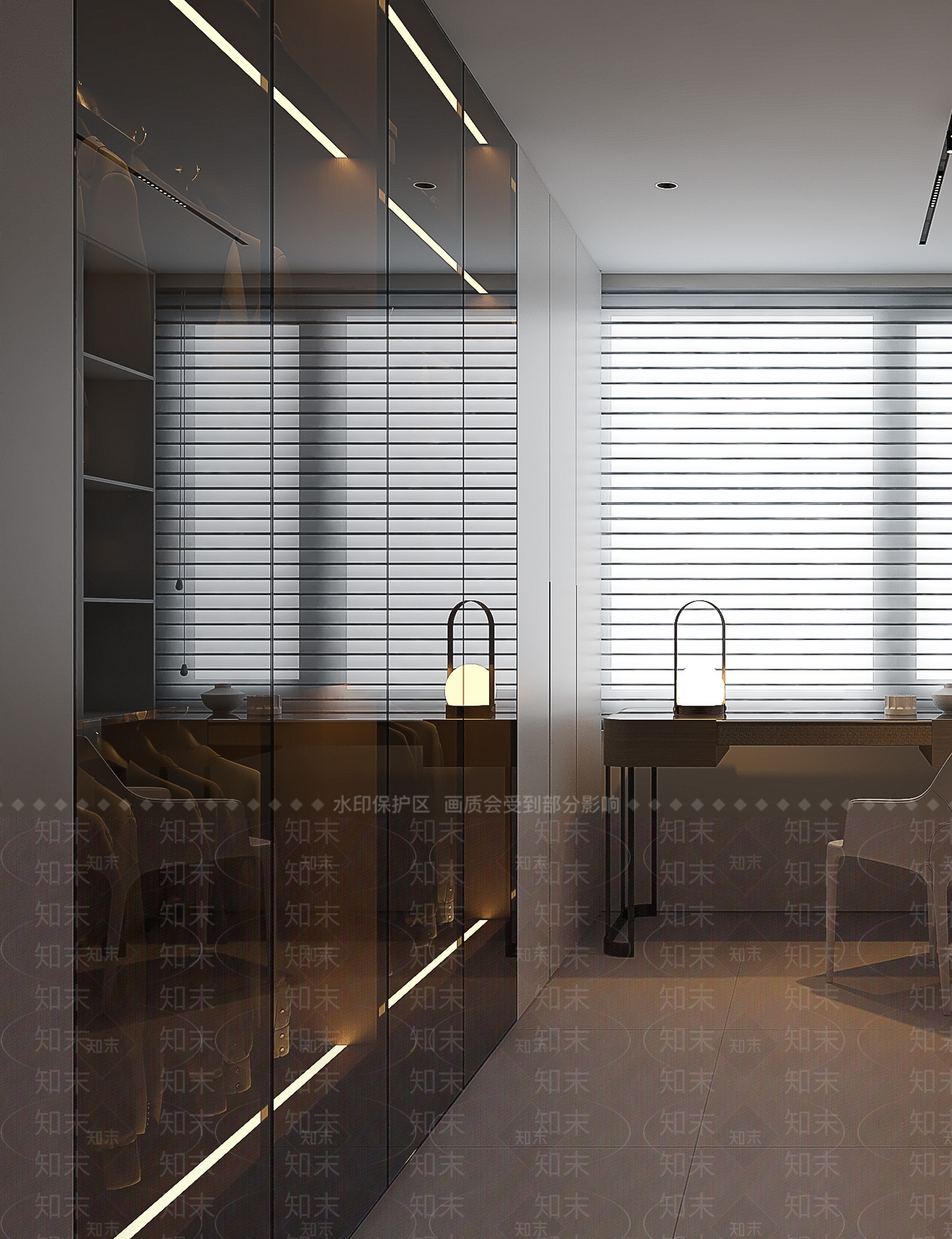 现代衣帽间3D模型下载【ID:1161621482】