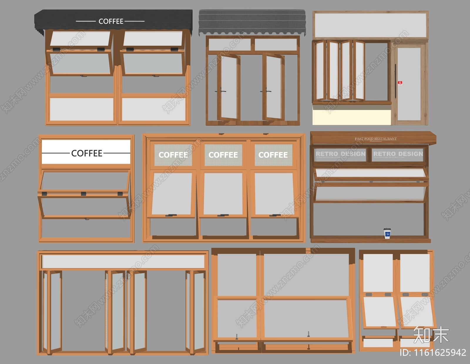 现代木制折叠窗SU模型下载【ID:1161625942】