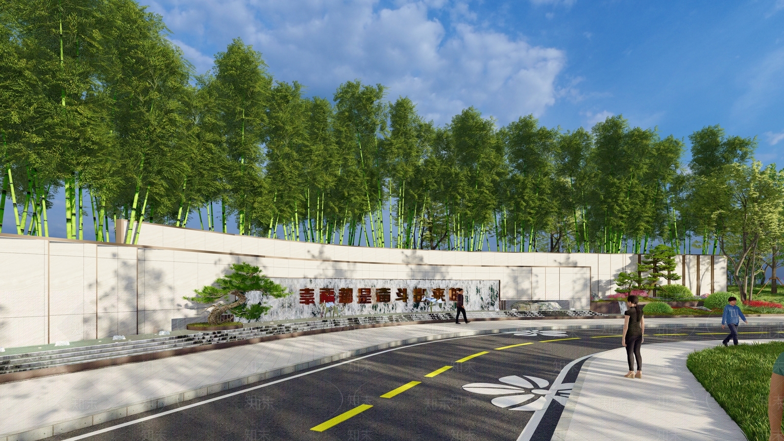 新中式市政道路景观SU模型下载【ID:1161627168】