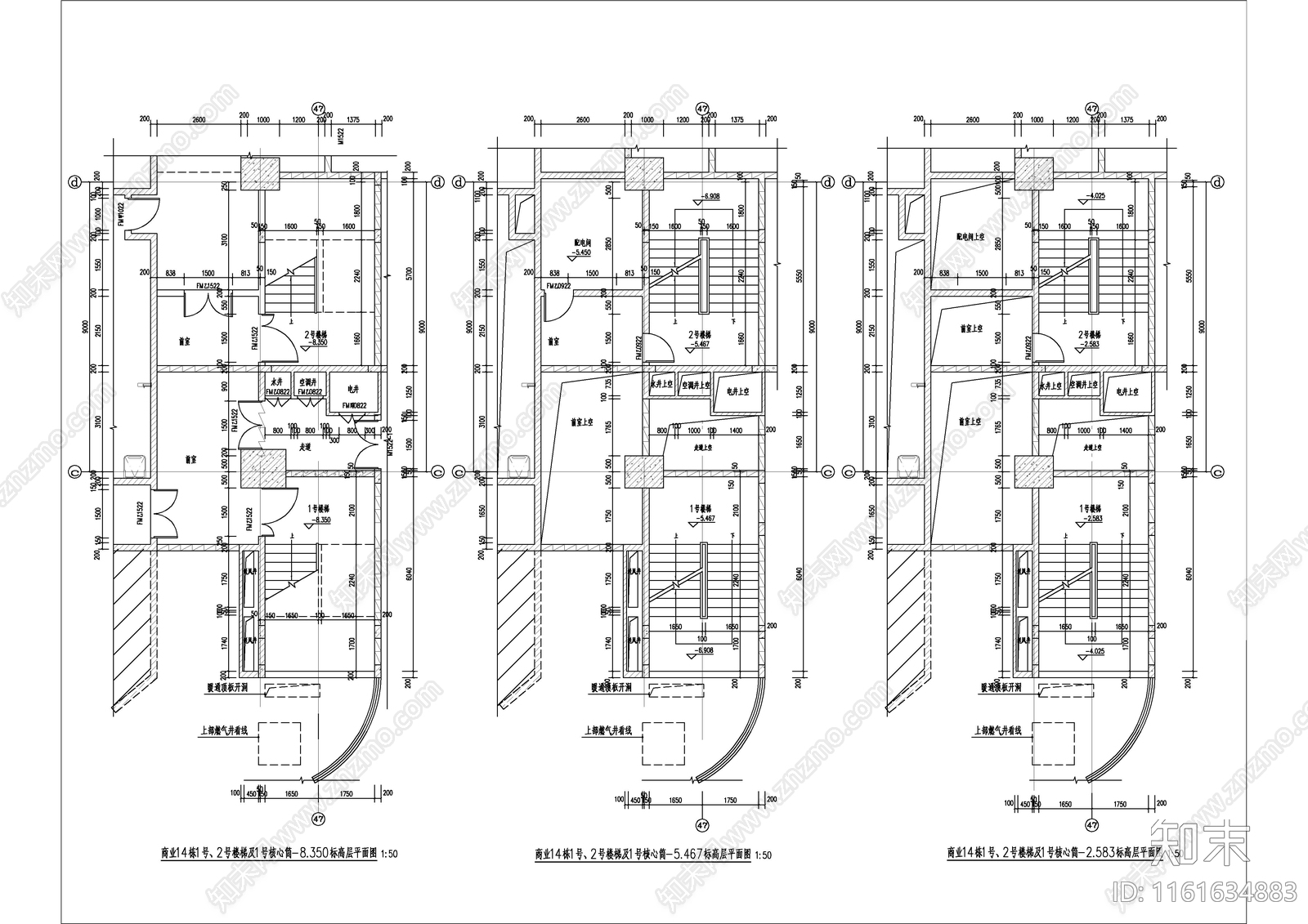 新中式商业建筑cad施工图下载【ID:1161634883】