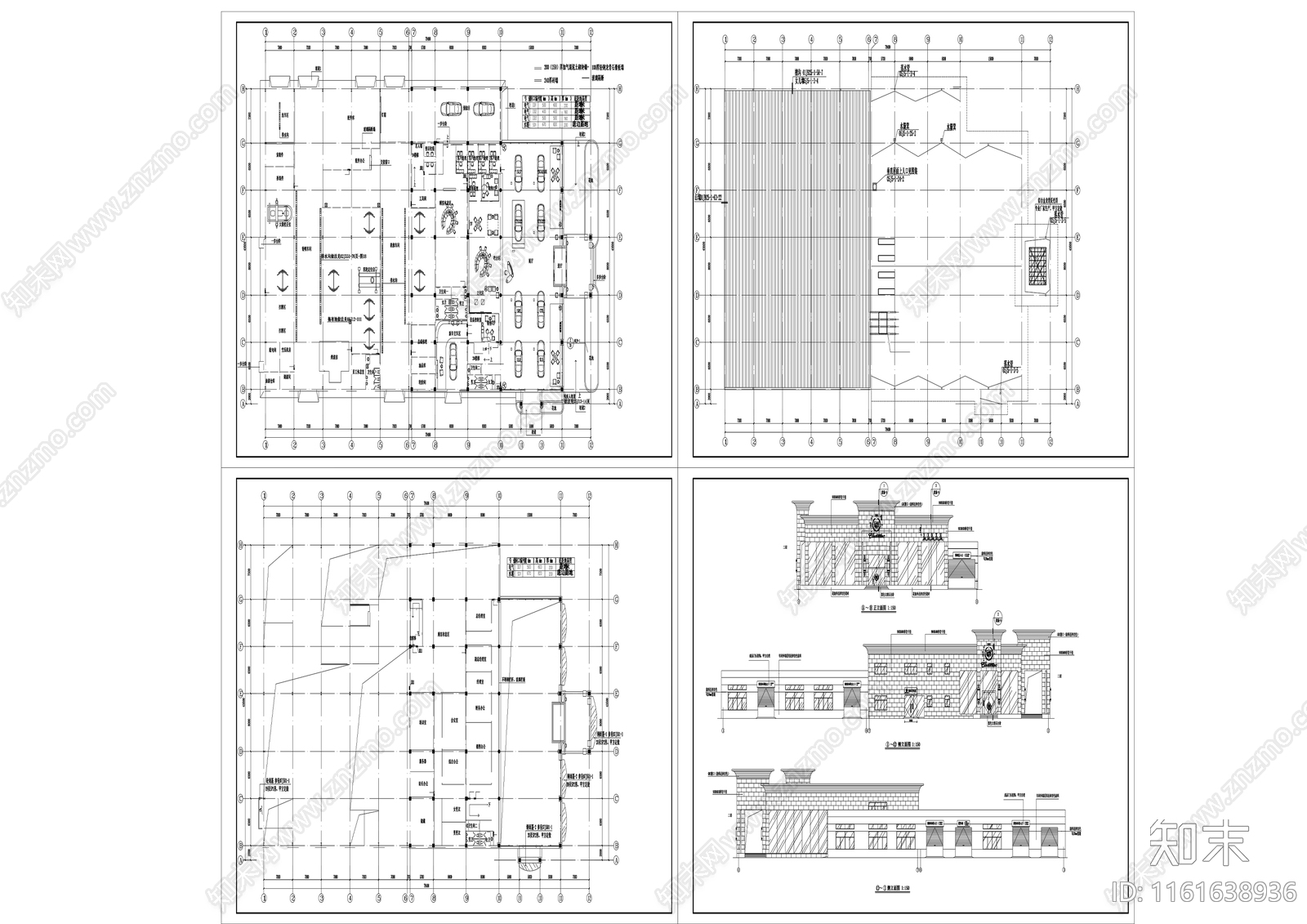 凯迪拉克4S店建筑图cad施工图下载【ID:1161638936】