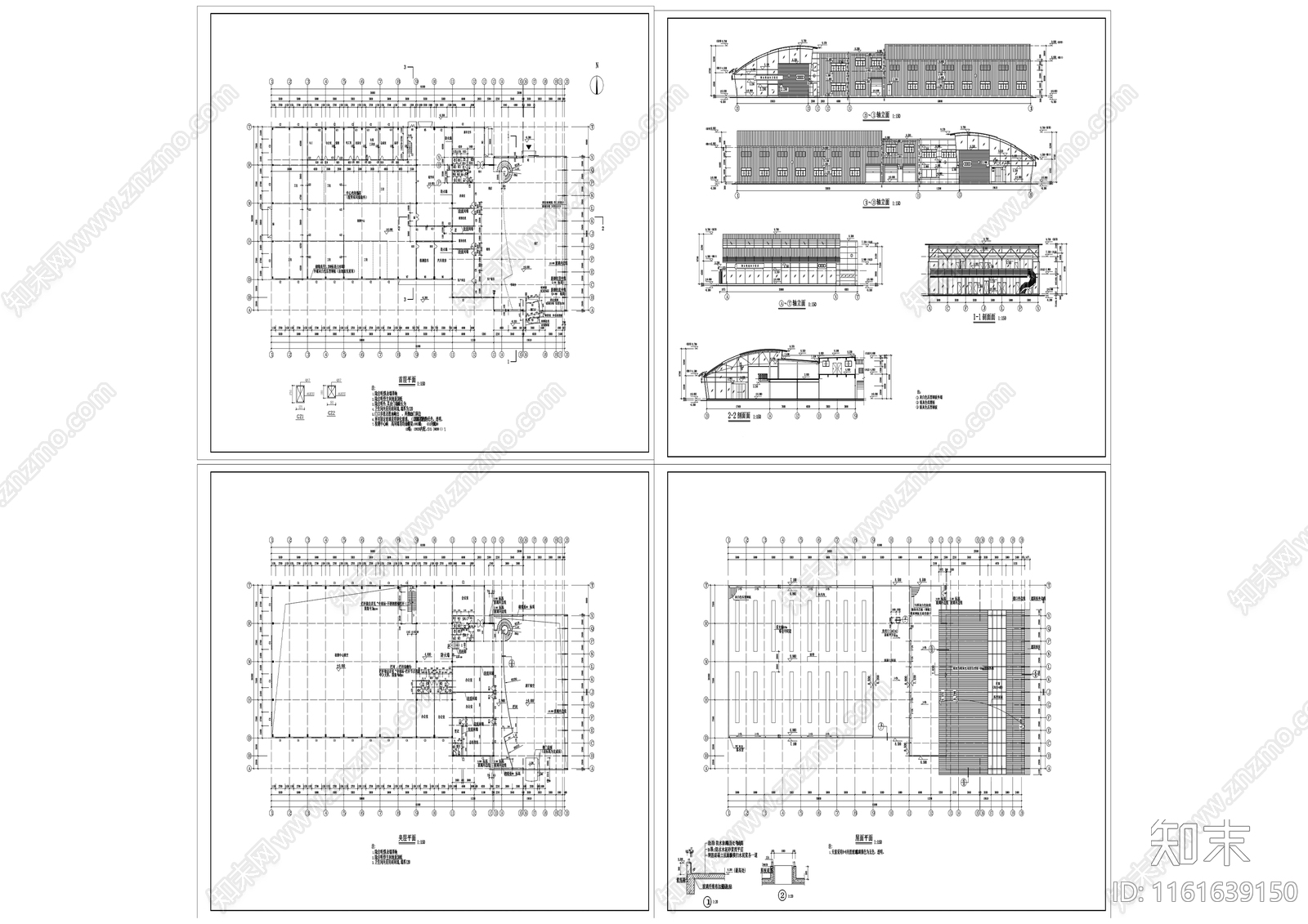 奥迪4S店建筑图施工图下载【ID:1161639150】