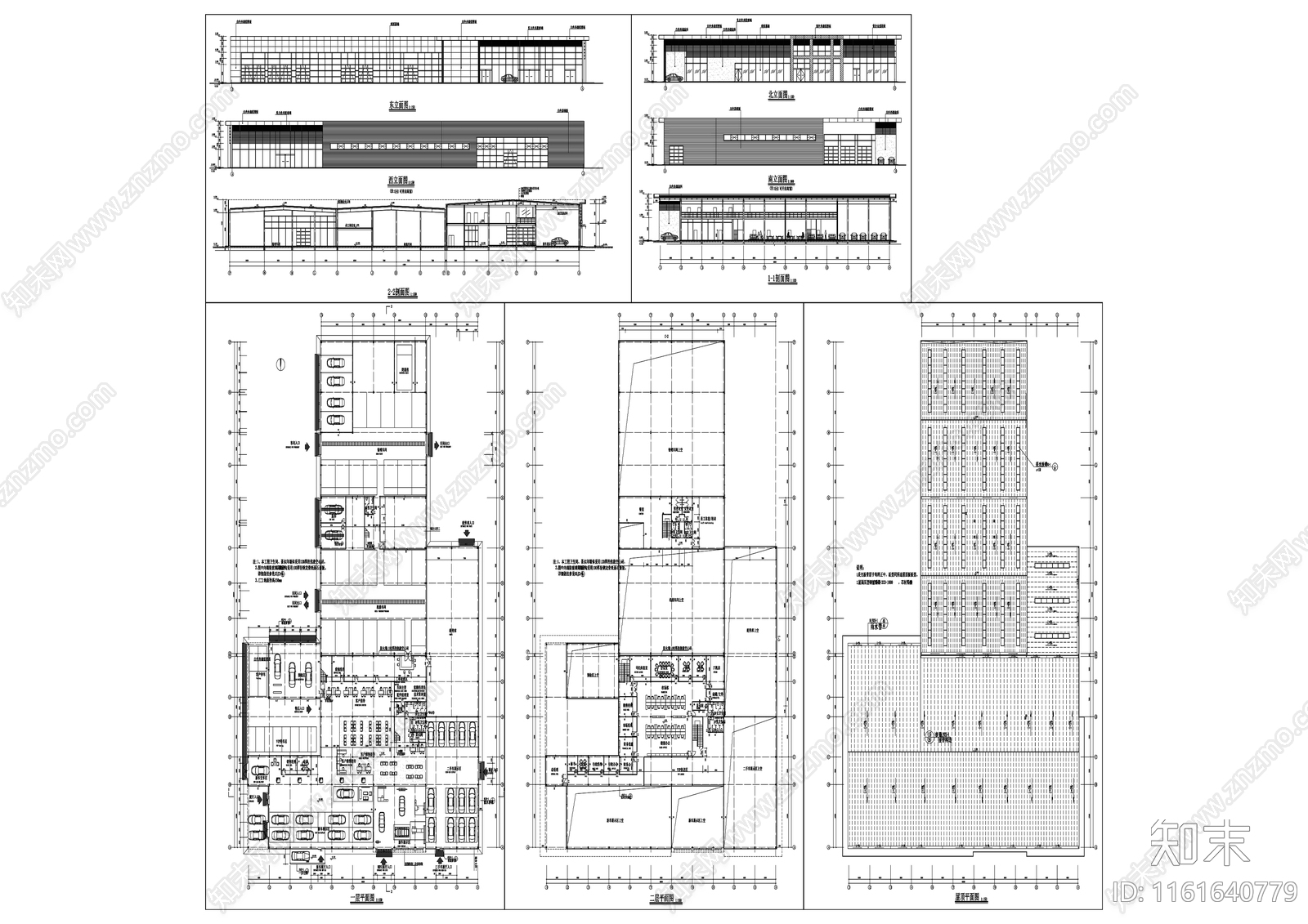 宝马4S店建筑图cad施工图下载【ID:1161640779】