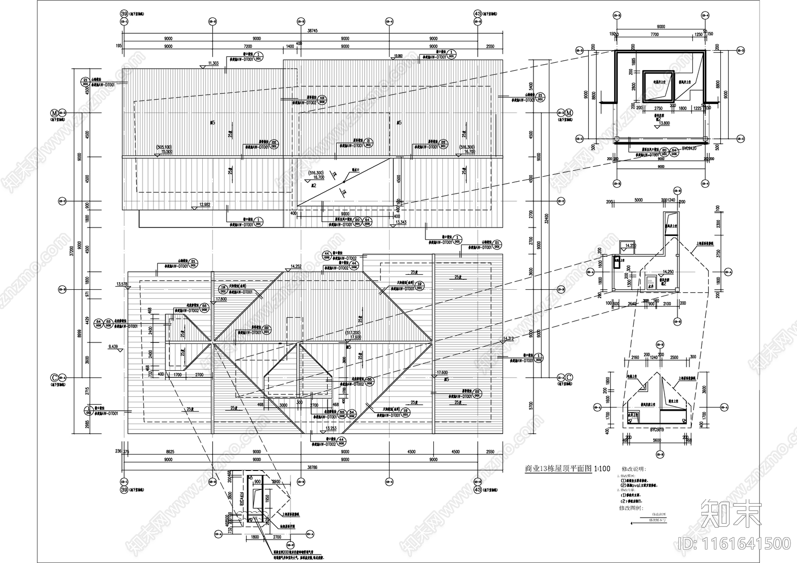 新中式商业建筑图cad施工图下载【ID:1161641500】