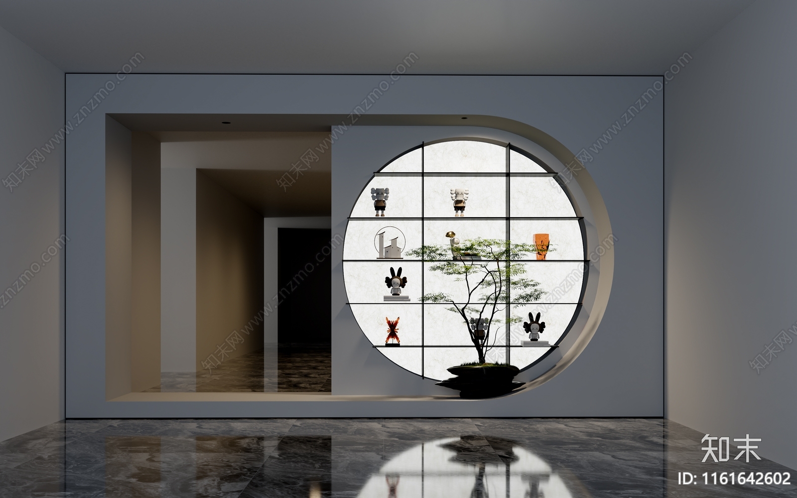 现代隔断墙背景墙3D模型下载【ID:1161642602】