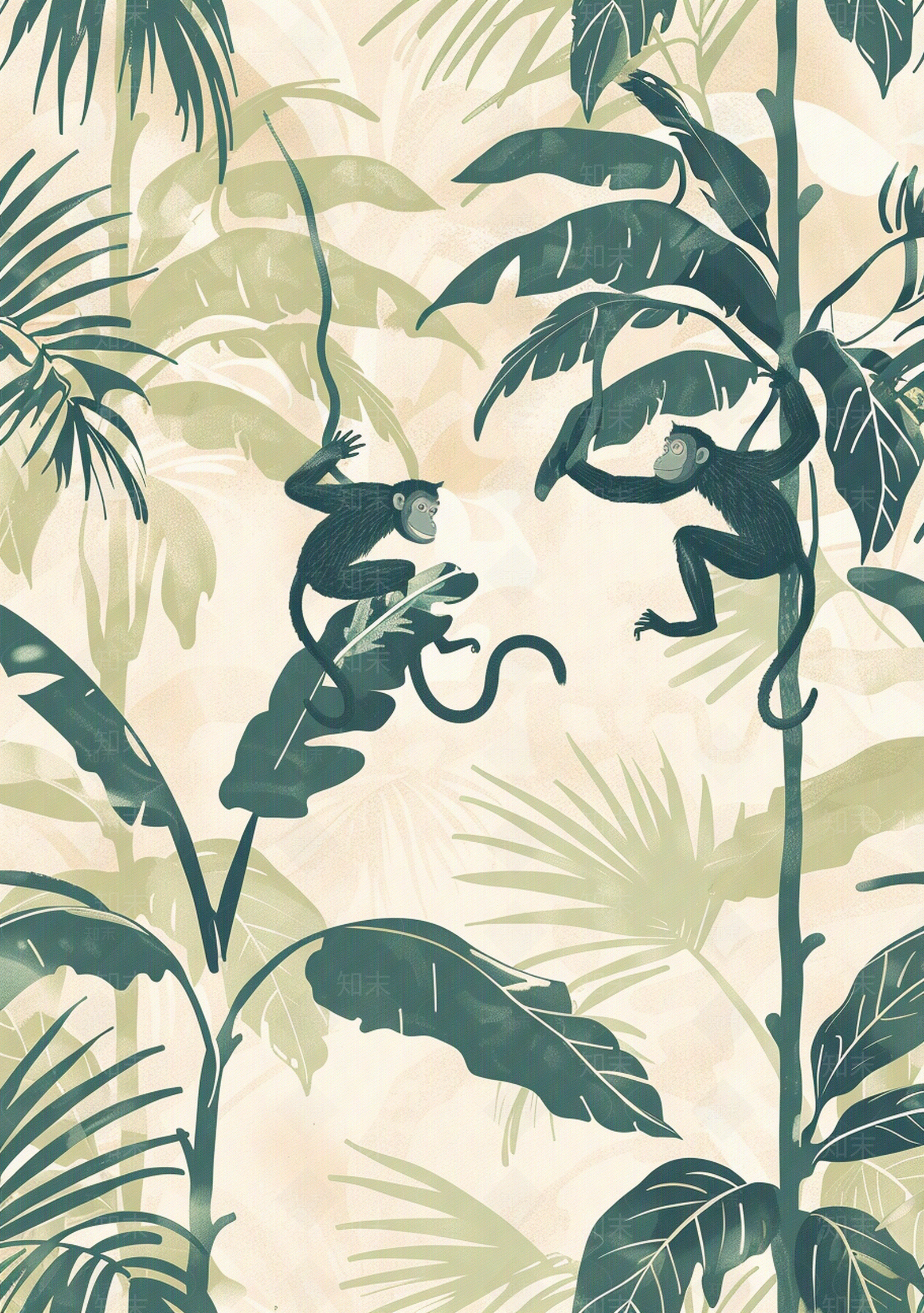 儿童房植物主题壁纸贴图下载【ID:1161643207】