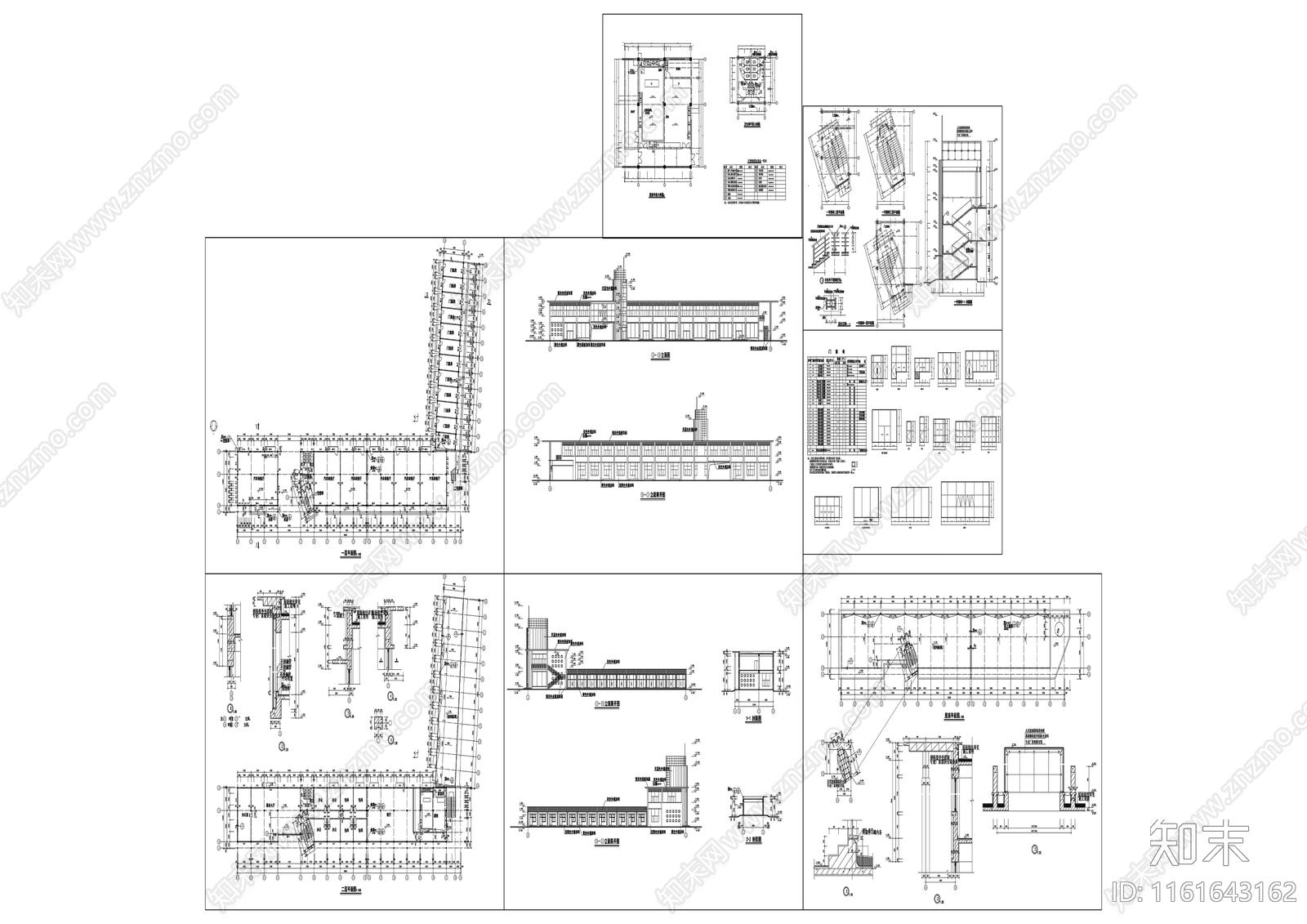 汽车交易市场施工图下载【ID:1161643162】