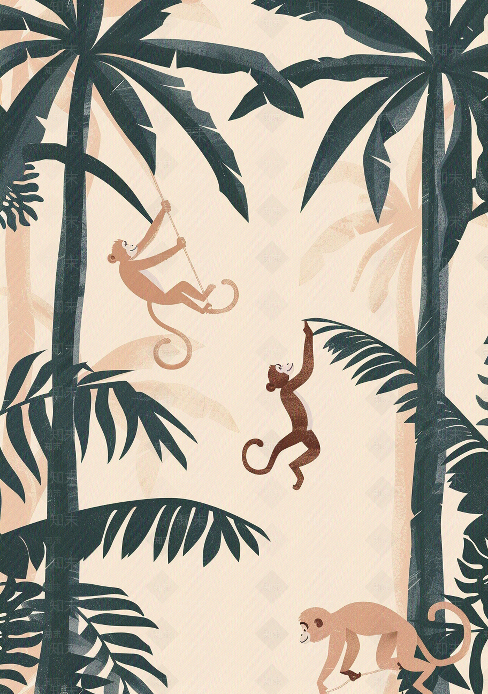 儿童房动植物主题壁纸贴图下载【ID:1161644354】