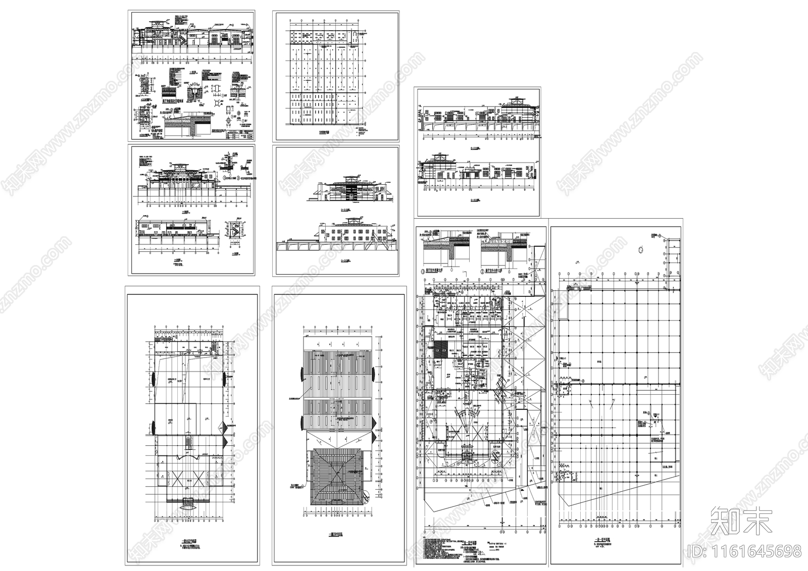 汽车展厅建筑图纸cad施工图下载【ID:1161645698】