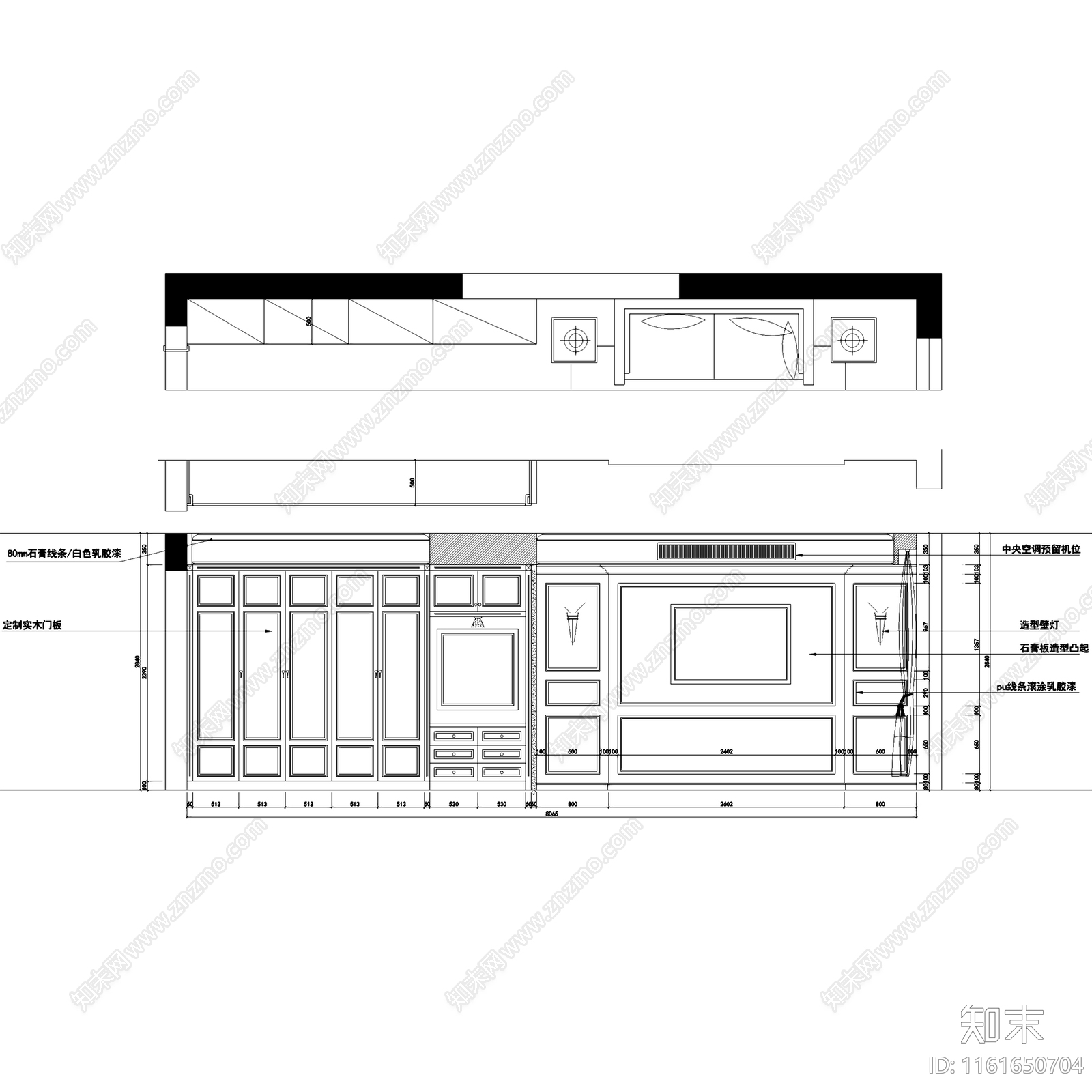 简欧欧式复地东湖国际三室两厅两卫室内家装cad施工图下载【ID:1161650704】