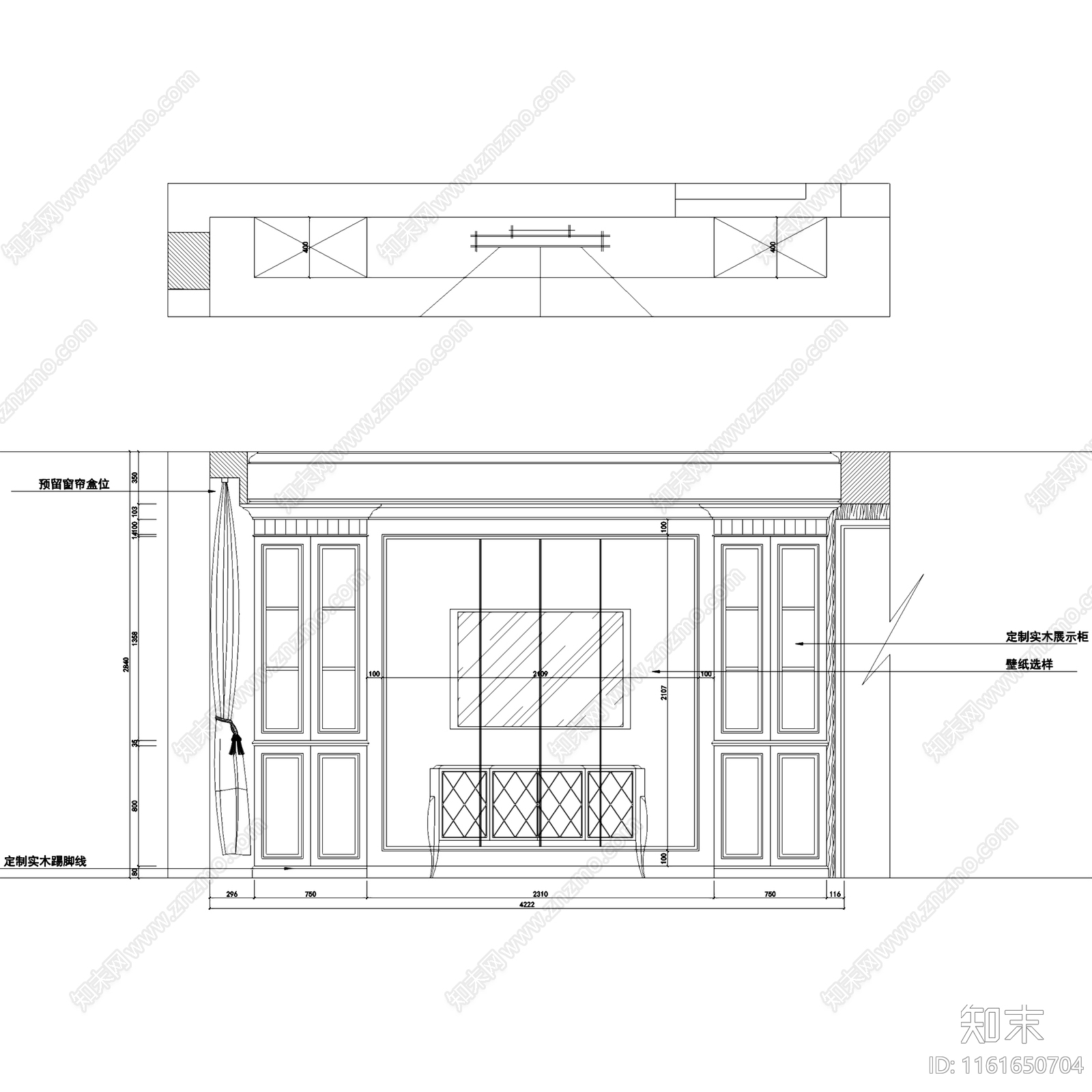 简欧欧式复地东湖国际三室两厅两卫室内家装cad施工图下载【ID:1161650704】