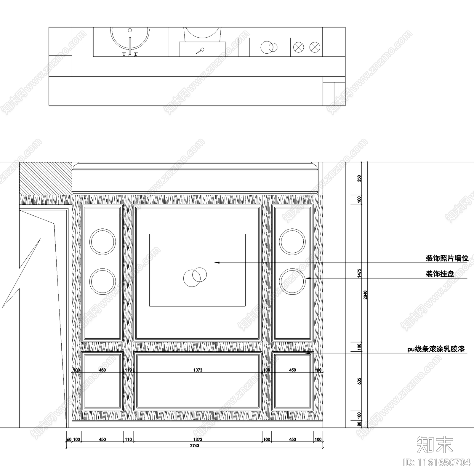 简欧欧式复地东湖国际三室两厅两卫室内家装cad施工图下载【ID:1161650704】