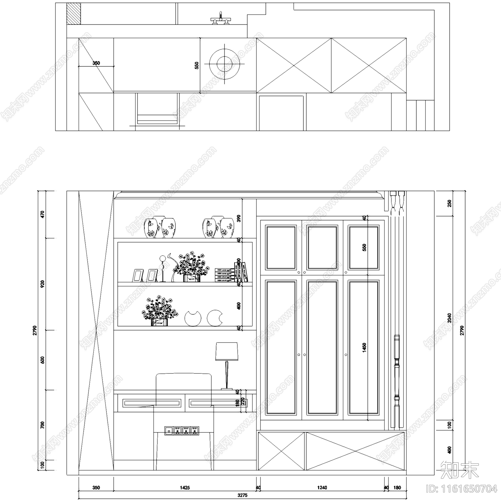 简欧欧式复地东湖国际三室两厅两卫室内家装cad施工图下载【ID:1161650704】