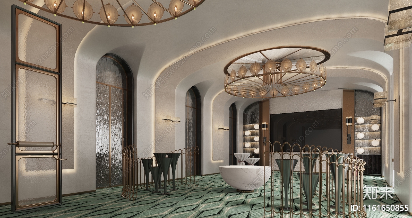 现代酒店空间3D模型下载【ID:1161650855】_知末3d模型网