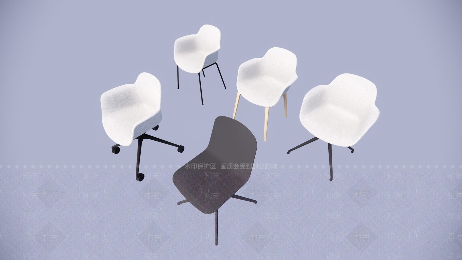 现代办公椅SU模型下载【ID:1161651335】