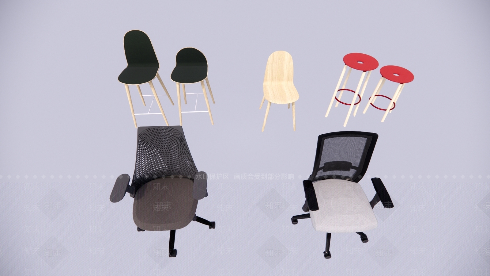 现代办公椅SU模型下载【ID:1161651318】