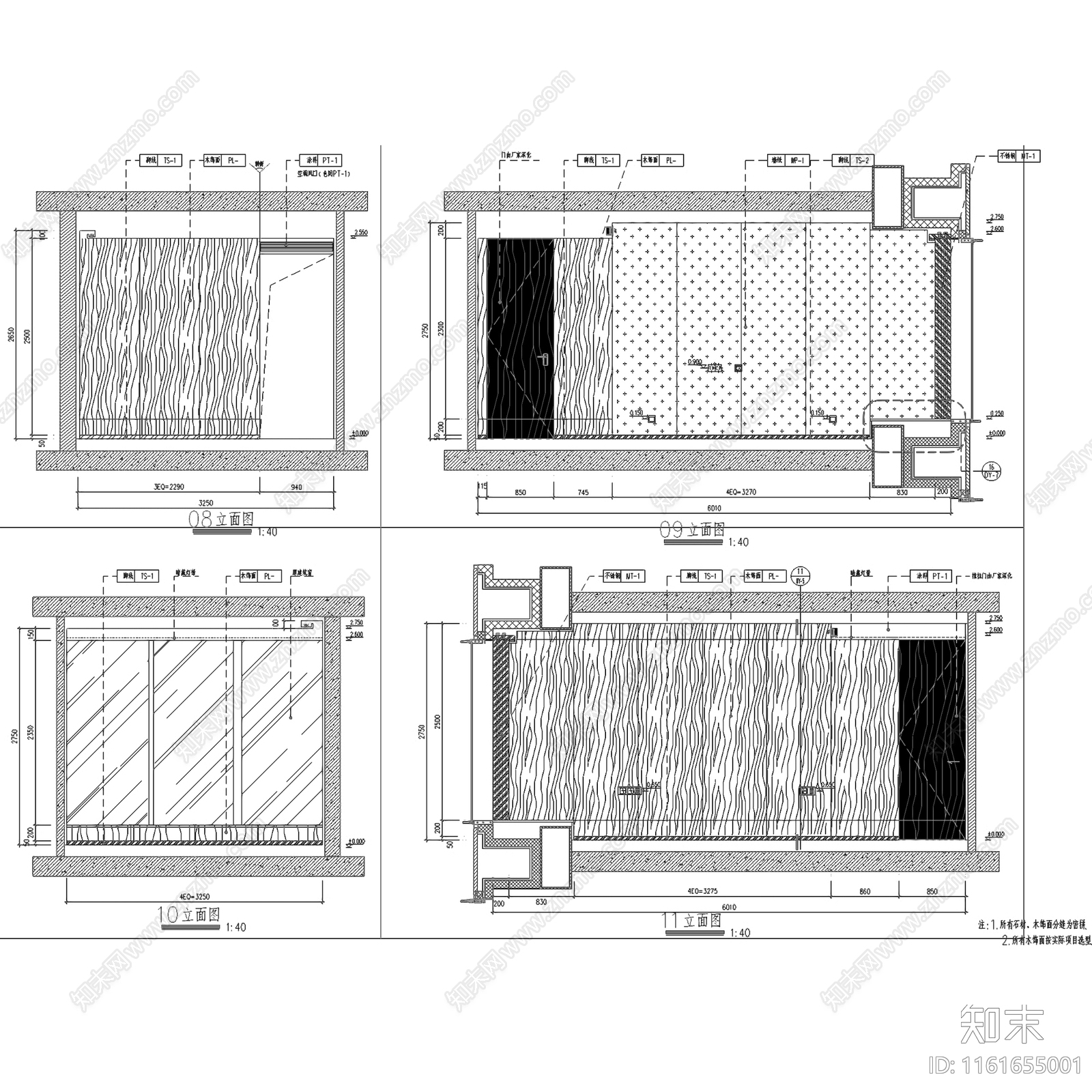 现代轻奢北京万科大都会滨江公寓室内家装cad施工图下载【ID:1161655001】