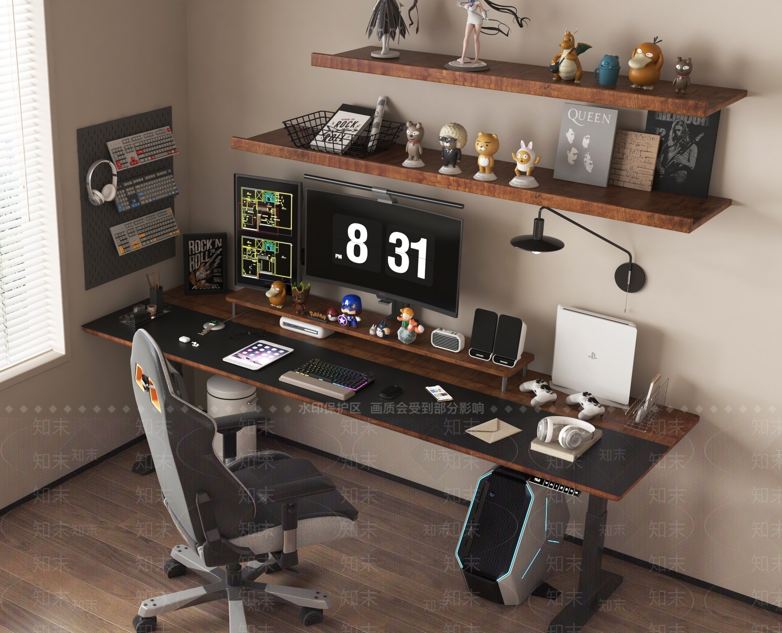 现代电竞房3D模型下载【ID:1161657500】