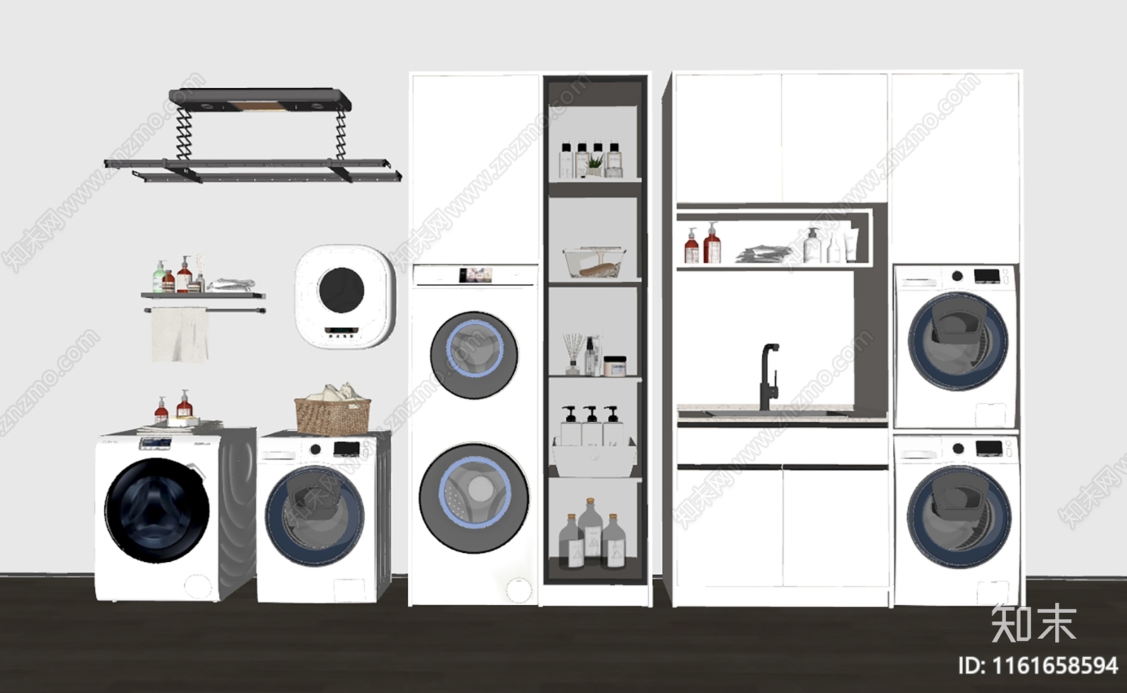 洗衣机SU模型下载【ID:1161658594】