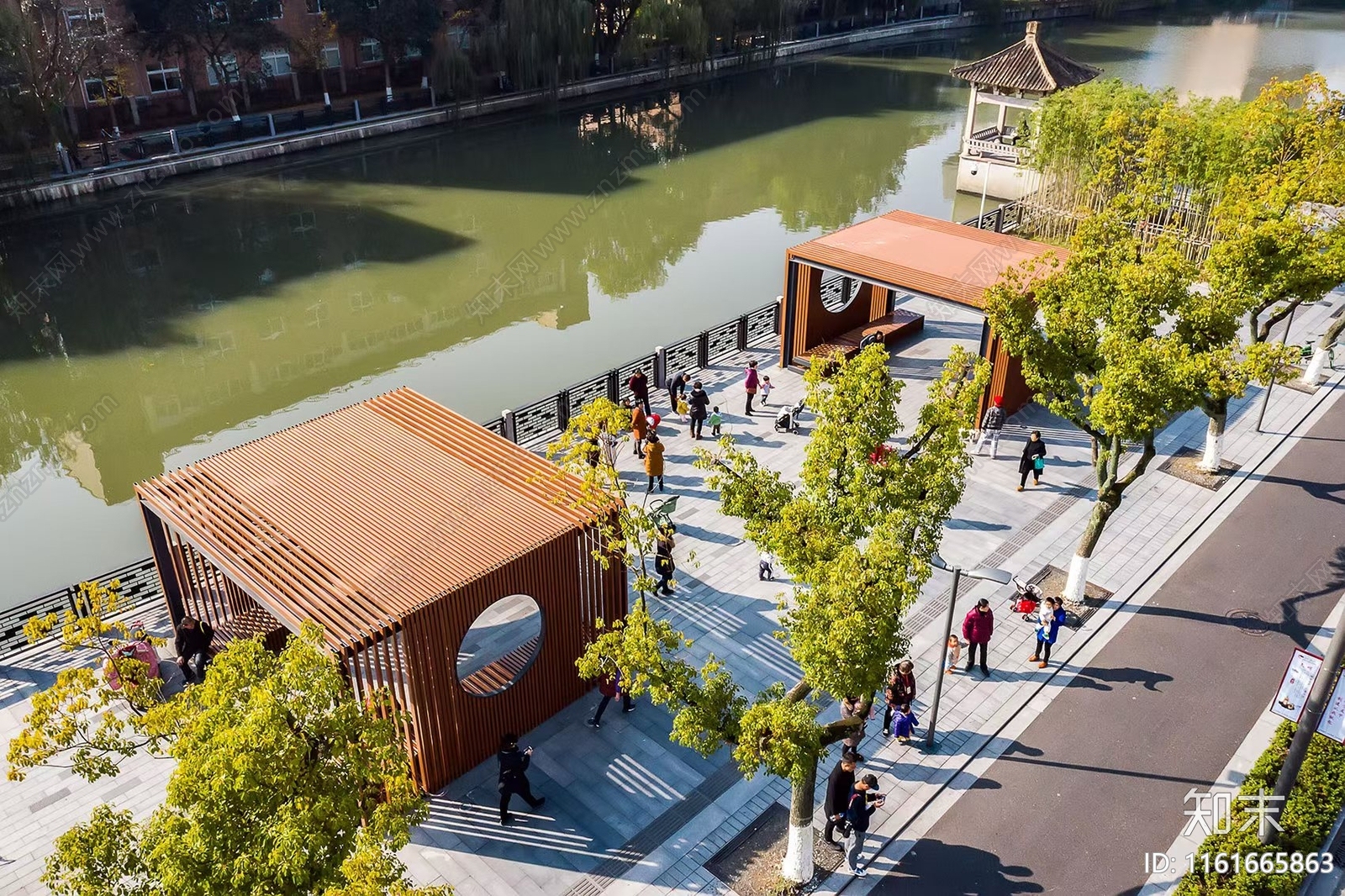 现代公园小区连心亭施工图下载【ID:1161665863】