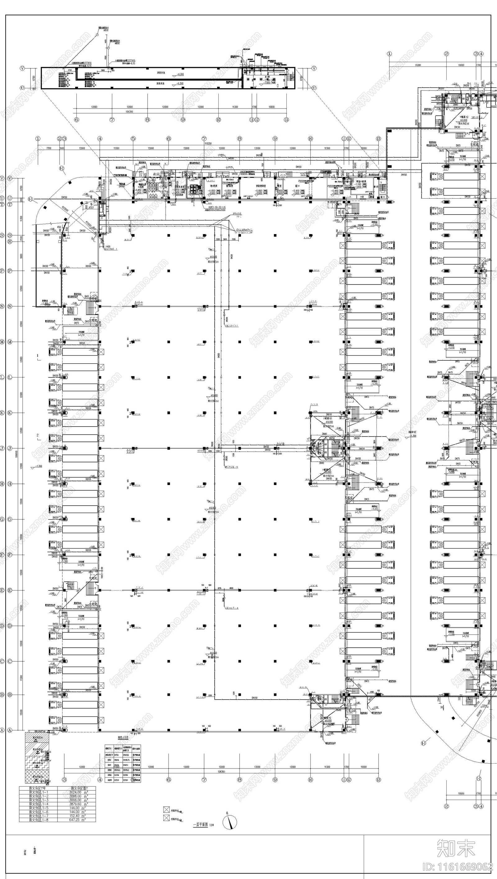 物流园仓库给排水图施工图下载【ID:1161669062】