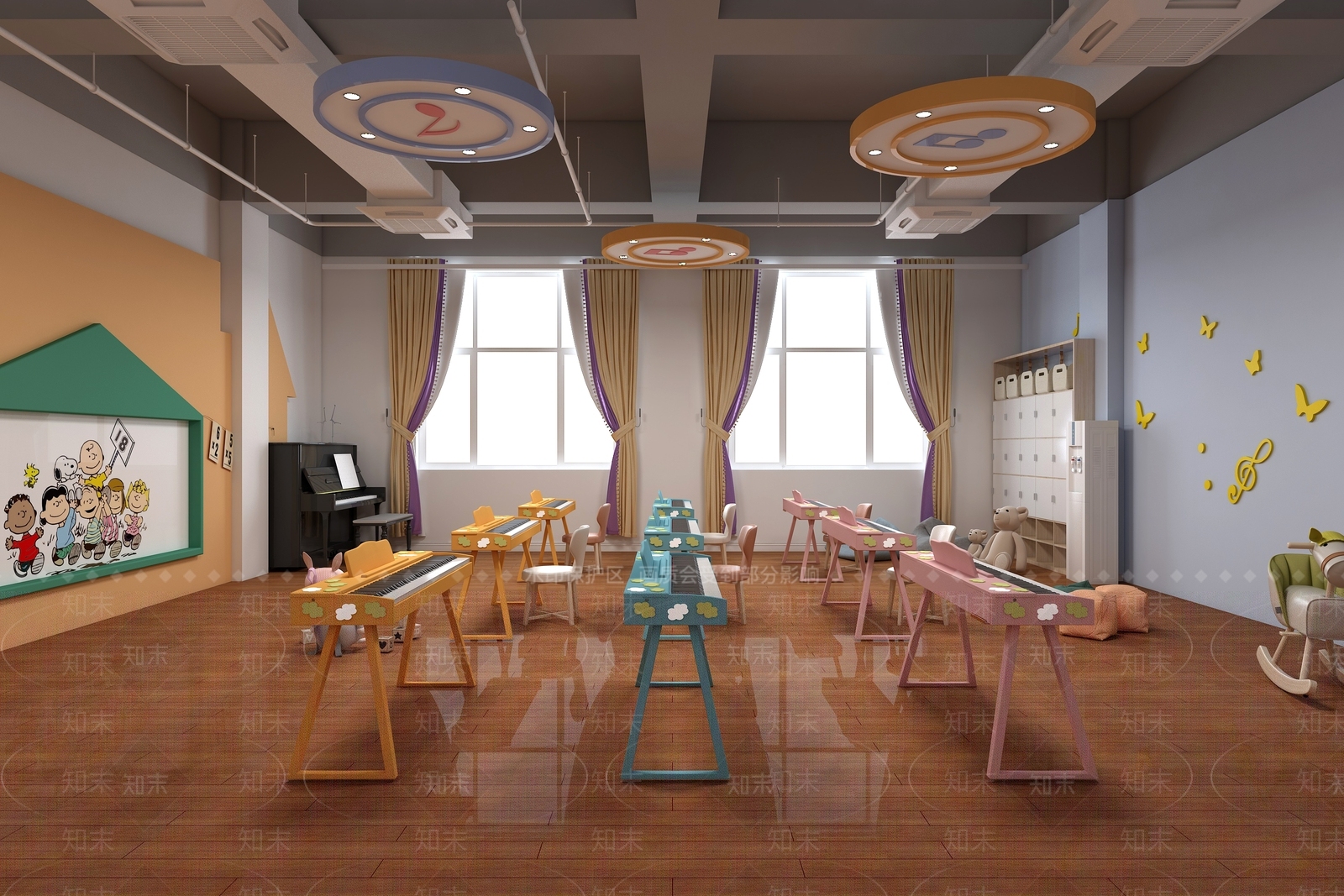 现代舞蹈教室3D模型下载【ID:1161669978】