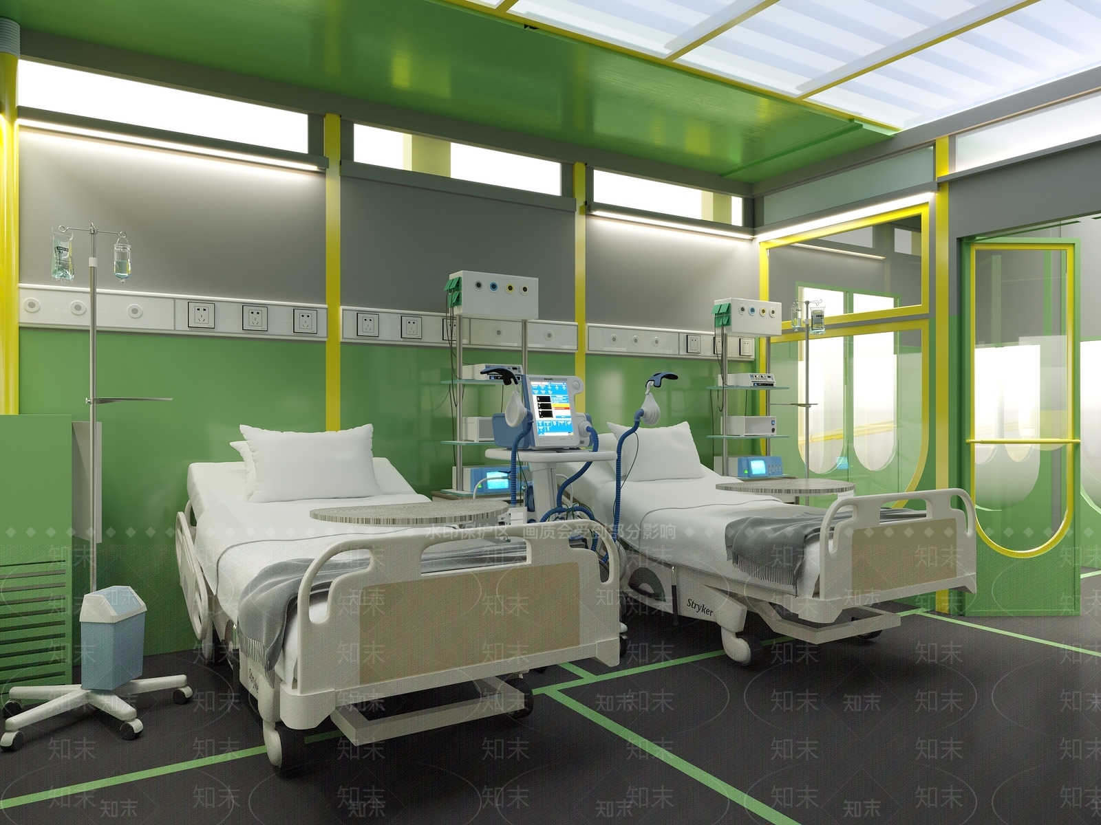 现代隔离病房3D模型下载【ID:1161678314】