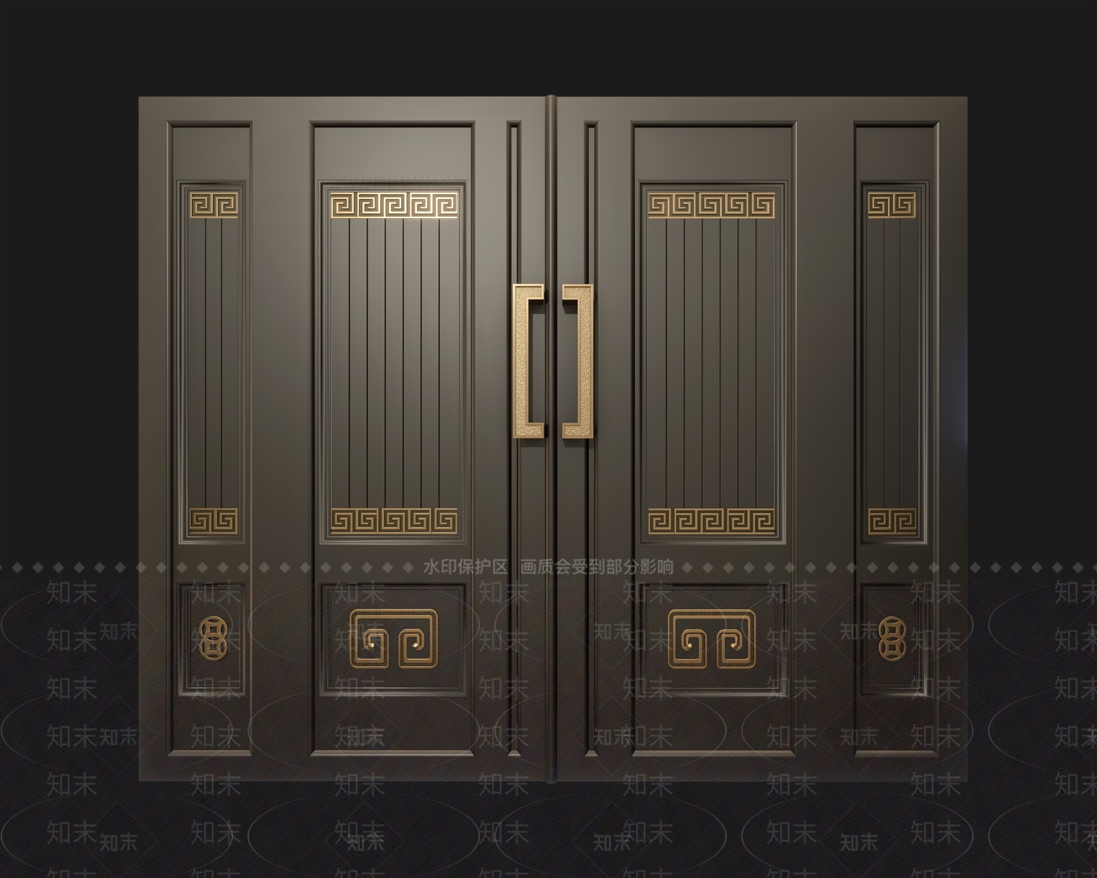 现代铝艺订制平移门3D模型下载【ID:1161676309】