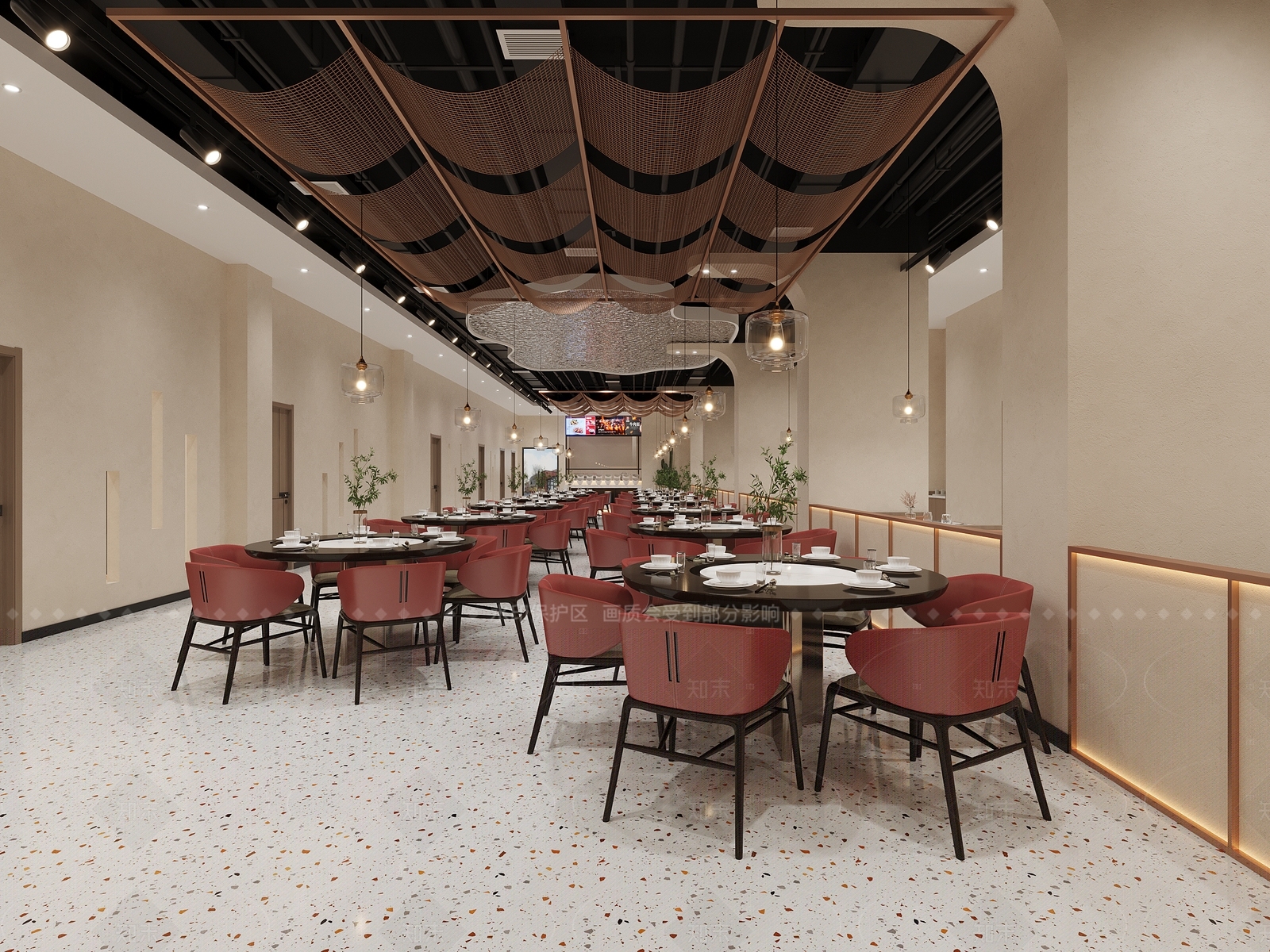 现代火锅店3D模型下载【ID:1161677192】