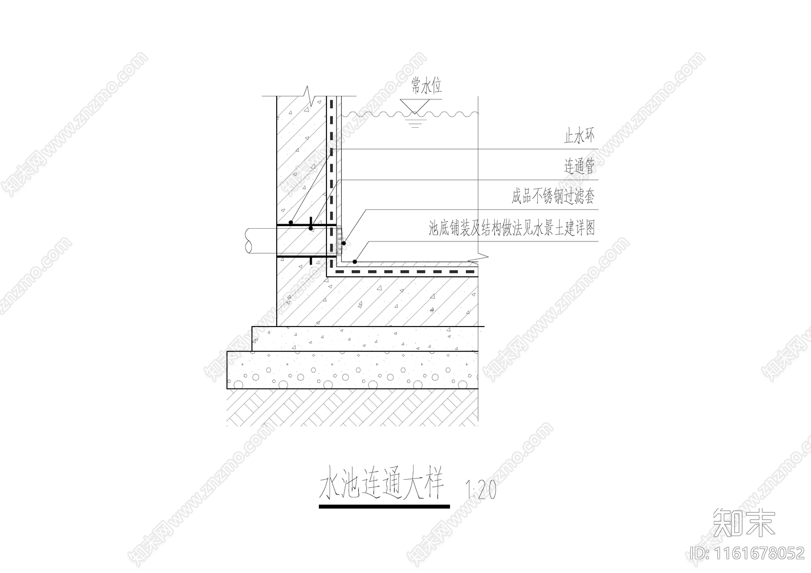 水池连通大样施工图下载【ID:1161678052】