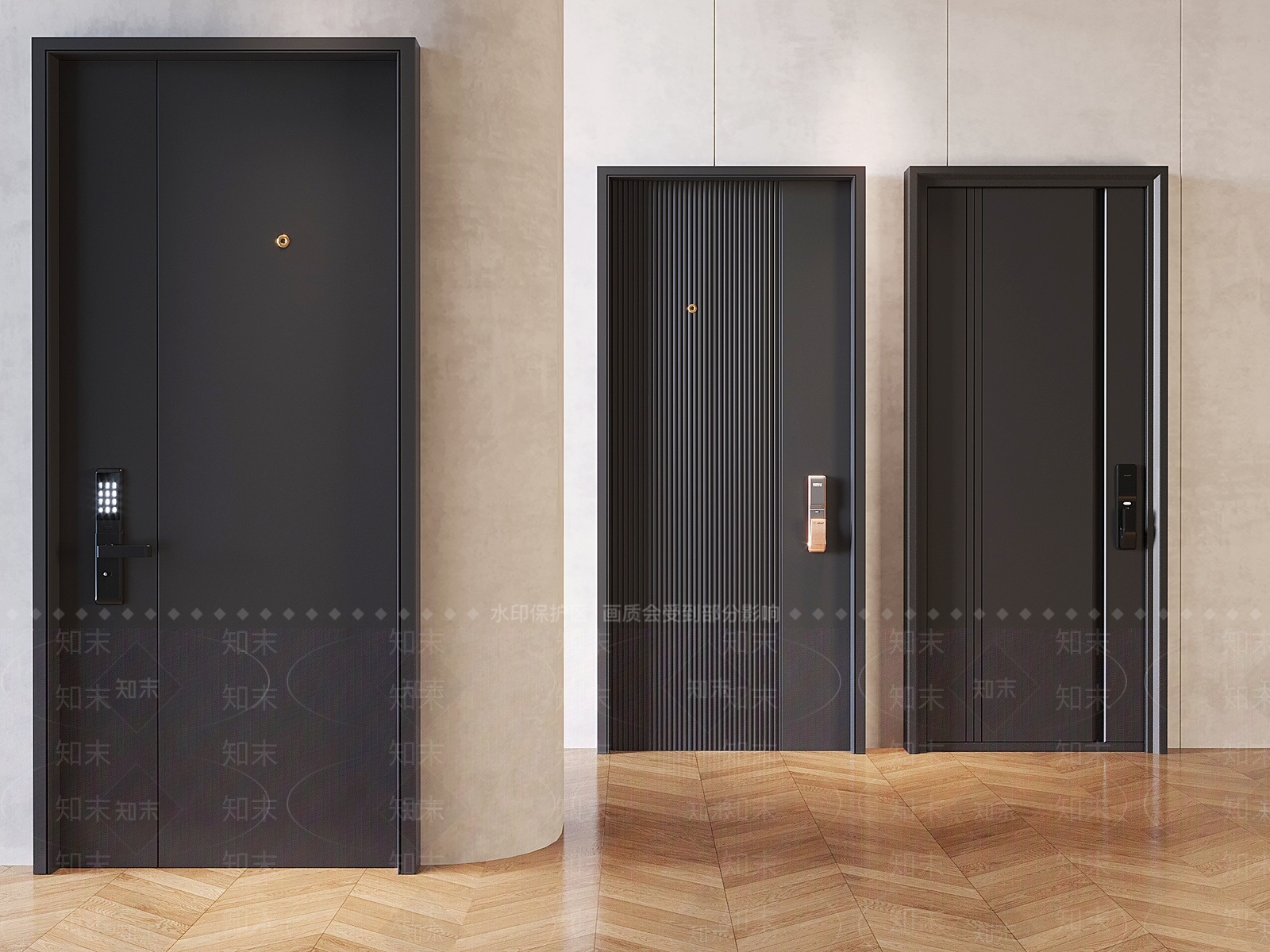 现代入户门3D模型下载【ID:1161690925】