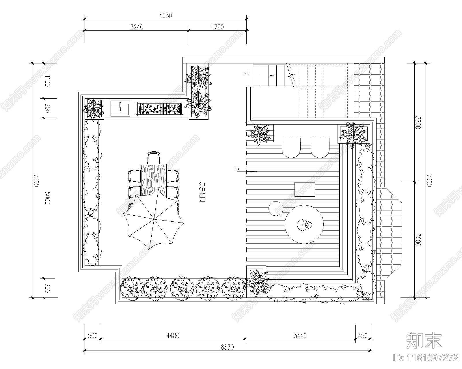 屋顶花园平面图施工图下载【ID:1161697272】