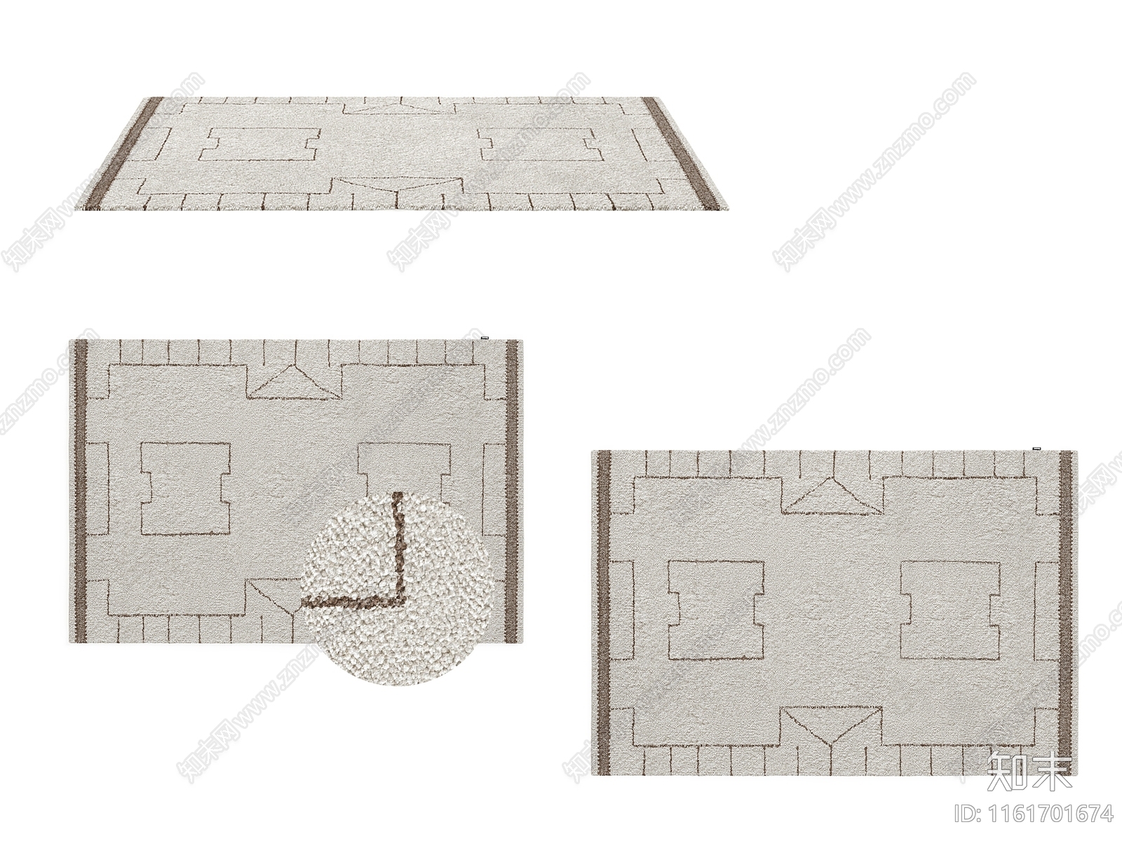 北欧地毯3D模型下载【ID:1161701674】