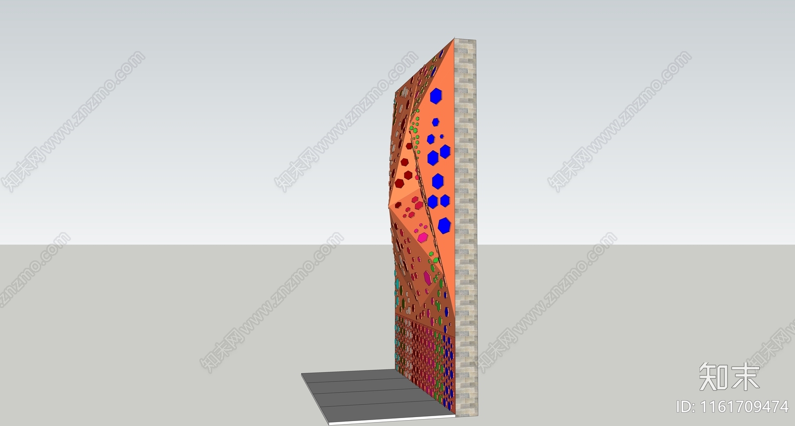 现代运动攀岩墙SU模型下载【ID:1161709474】