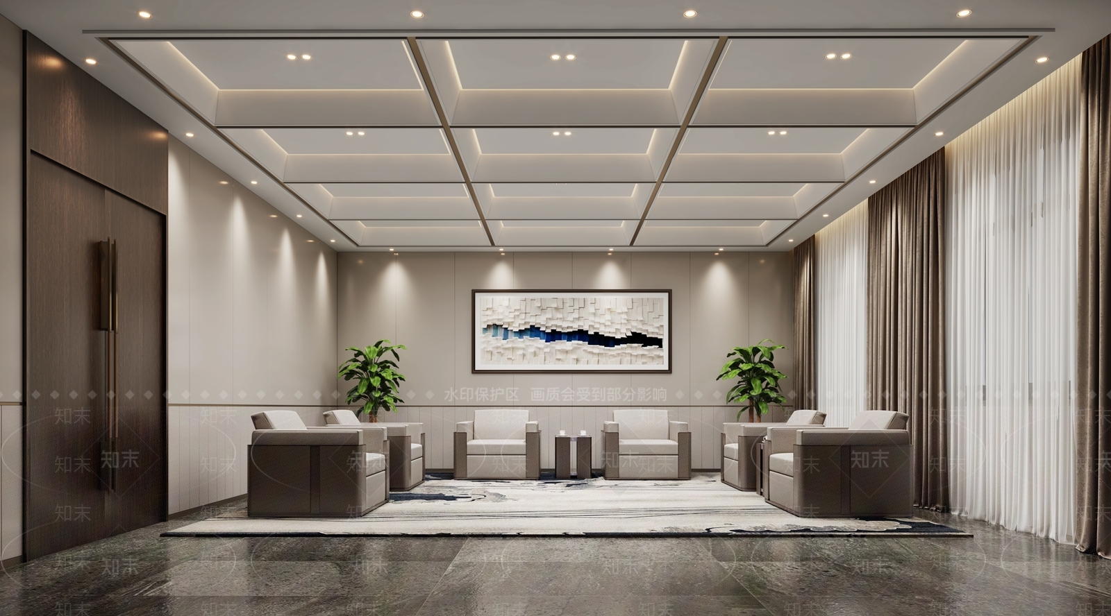 现代接待室3D模型下载【ID:1161714738】