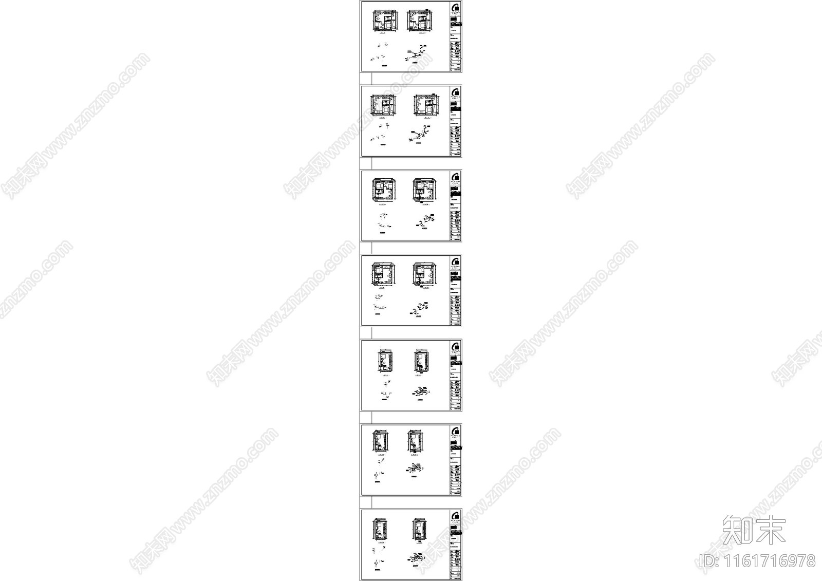 小公寓给排水cad施工图下载【ID:1161716978】