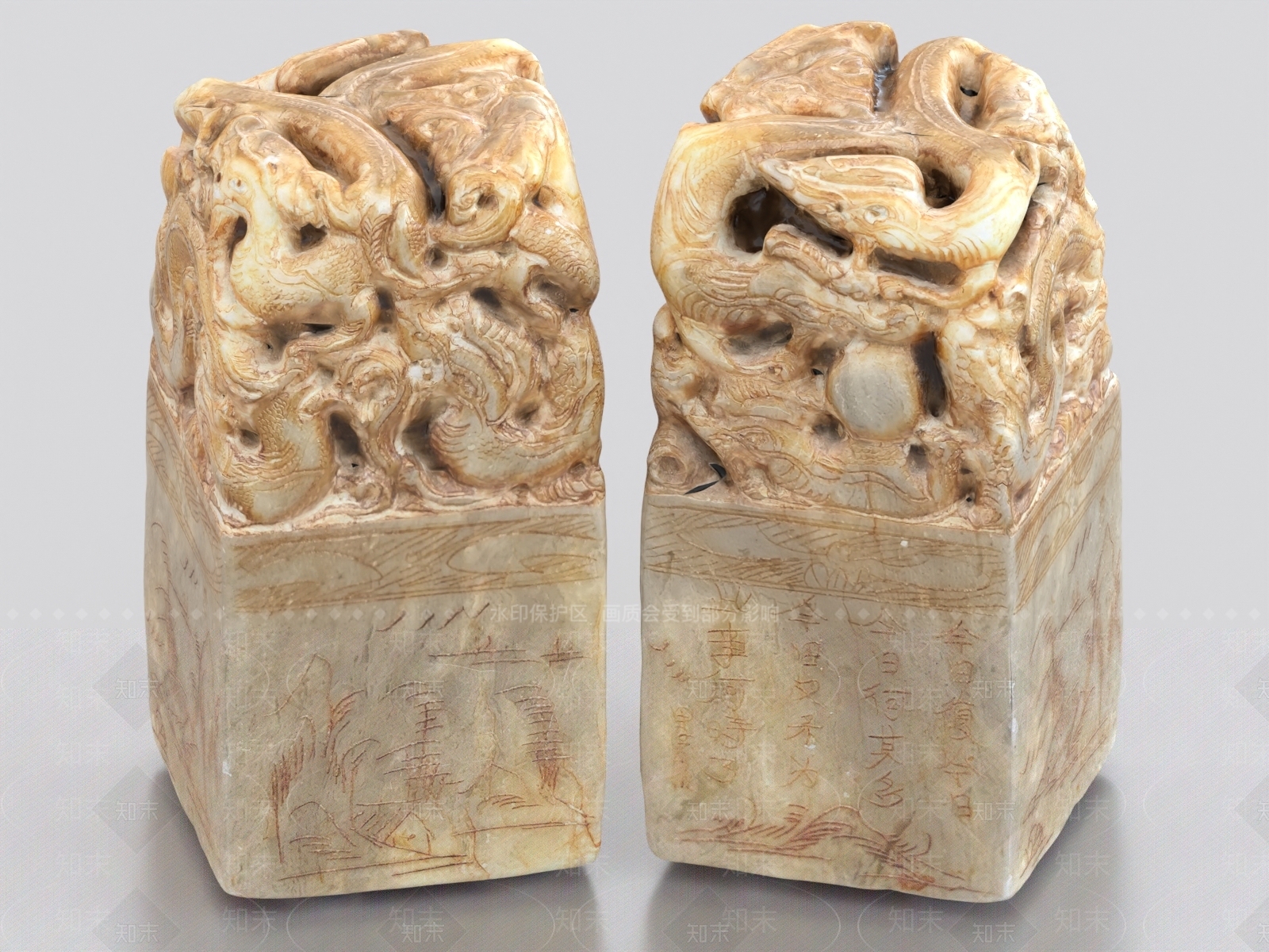 中式雕塑摆件3D模型下载【ID:1161717483】