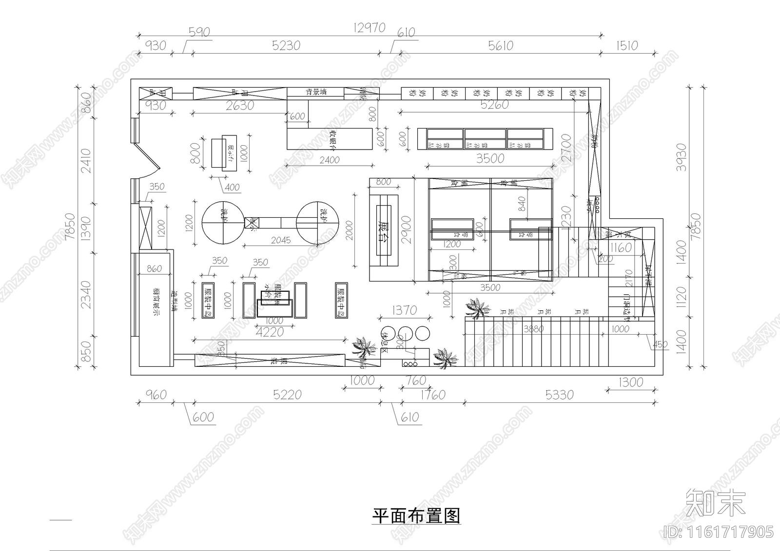 两层母婴店cad施工图下载【ID:1161717905】