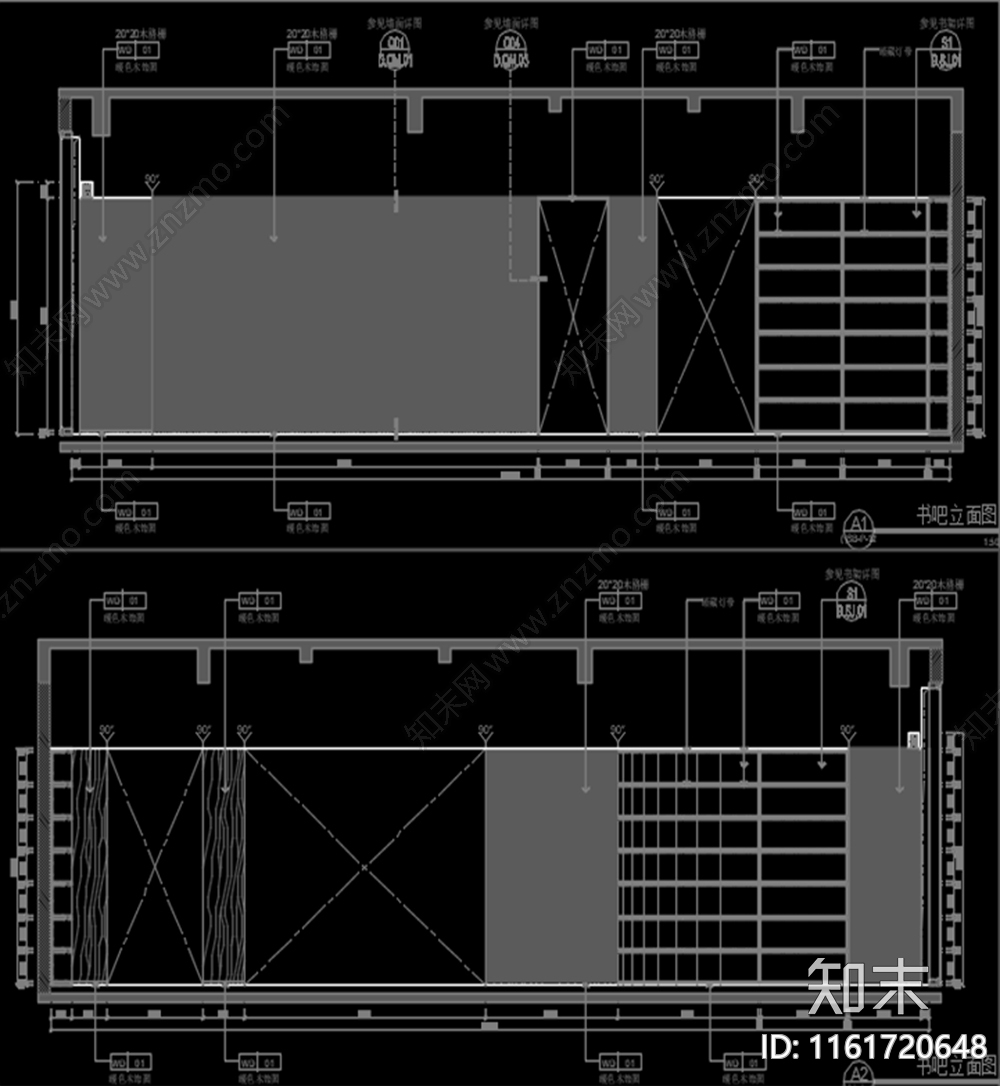 250㎡书吧设计施工图下载【ID:1161720648】