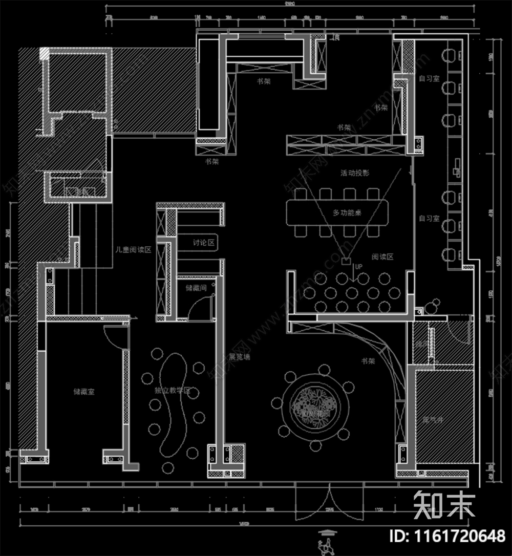 250㎡书吧设计施工图下载【ID:1161720648】