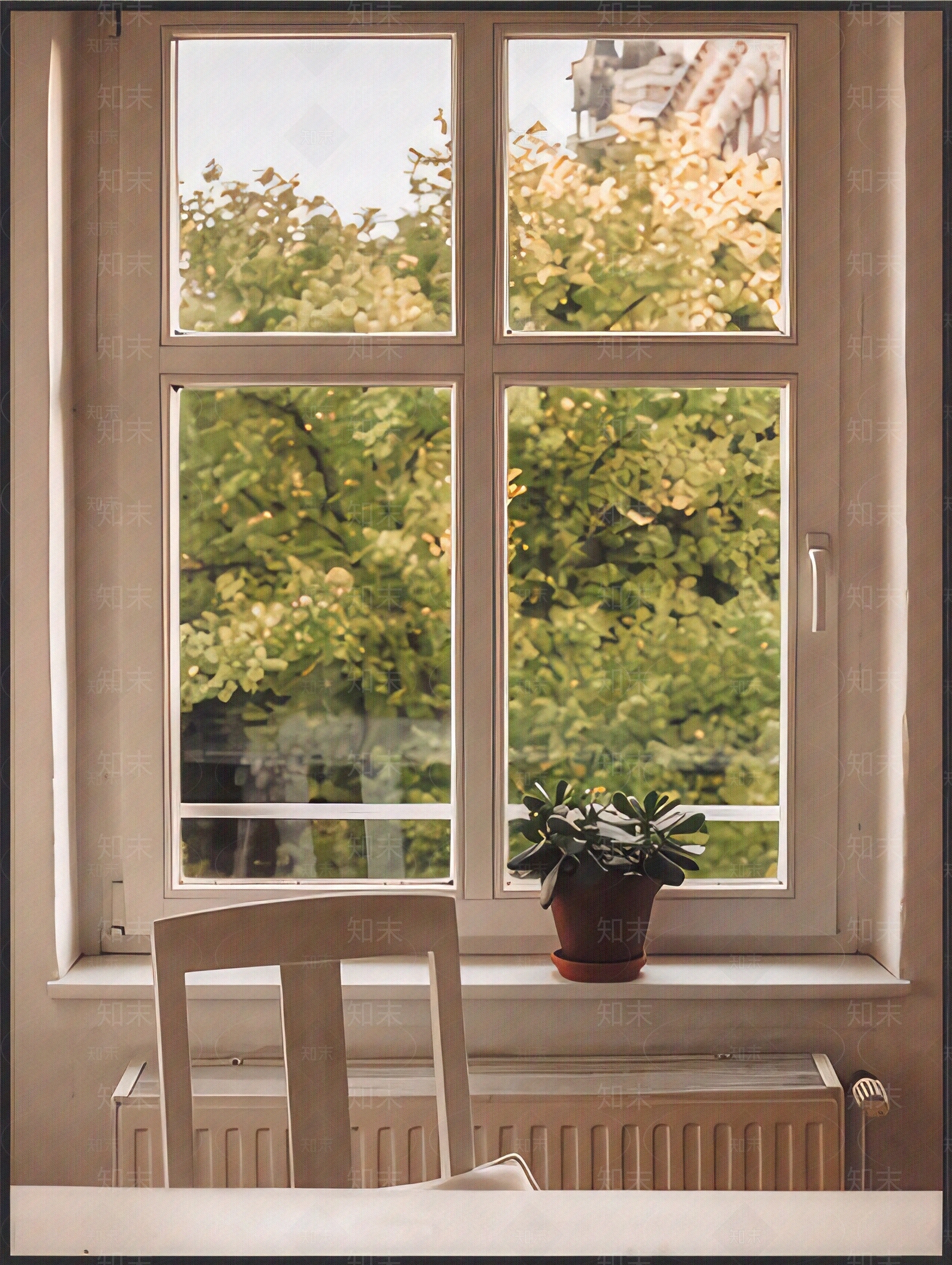法式假窗户风景装饰画ins风贴图下载【ID:1161720877】